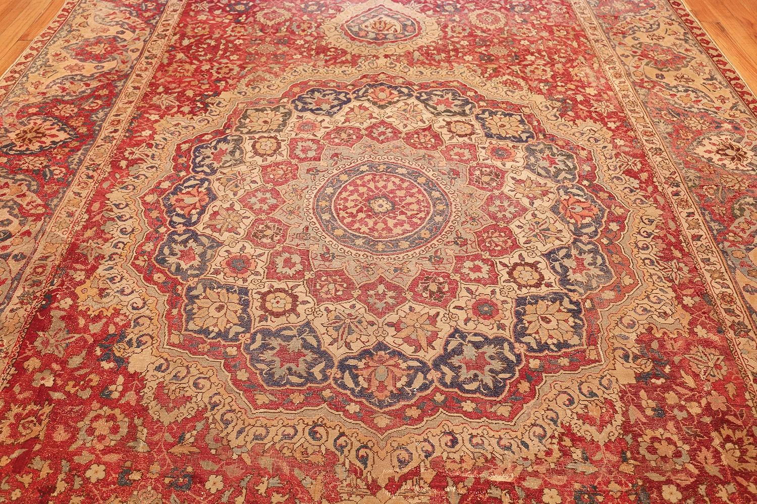 18th Century and Earlier Nazmiyal Collection 17th Century Mughal Gallery Carpet. Size: 9 ft x 24 ft 8 in 