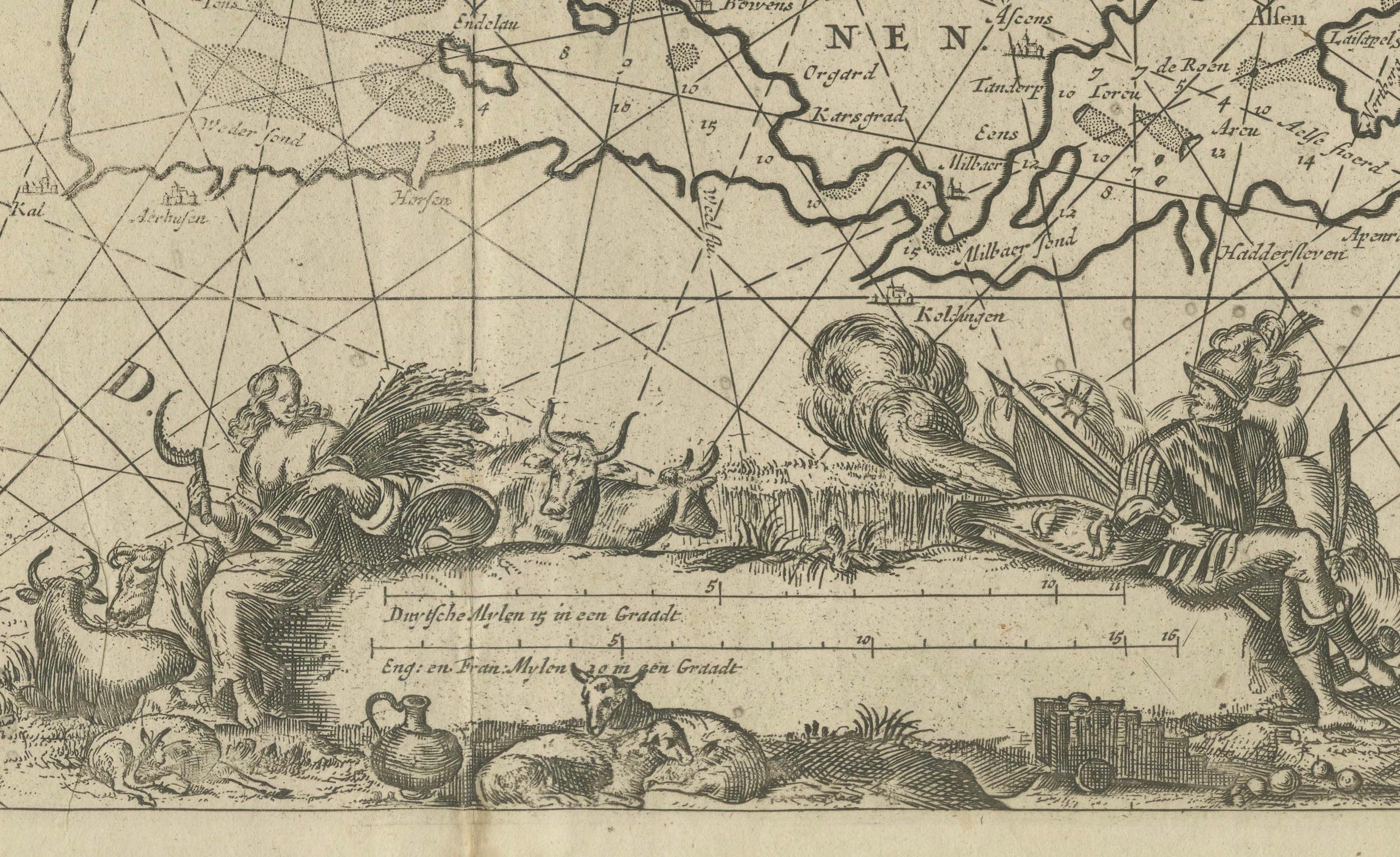 This map titled *Pascaret van Schager-Rack de Bælt en de Sondt* was created by the prominent Dutch cartographer Johannes van Keulen and published in Amsterdam during the late 17th century, around 1680. Johannes van Keulen was part of a renowned