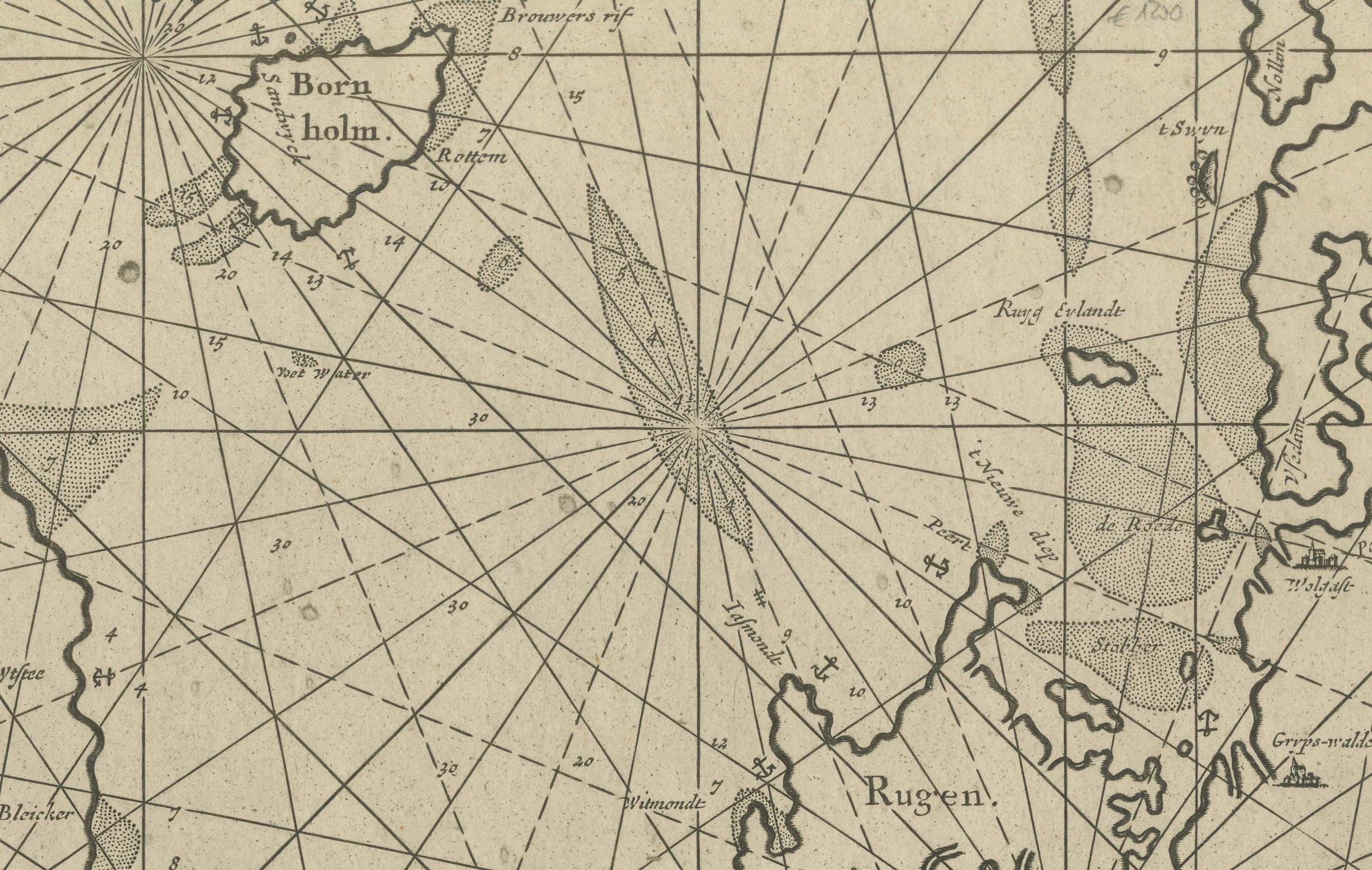 Engraved 17th Century Nautical Chart of Skagerrak and Øresund by Johannes van Keulen For Sale
