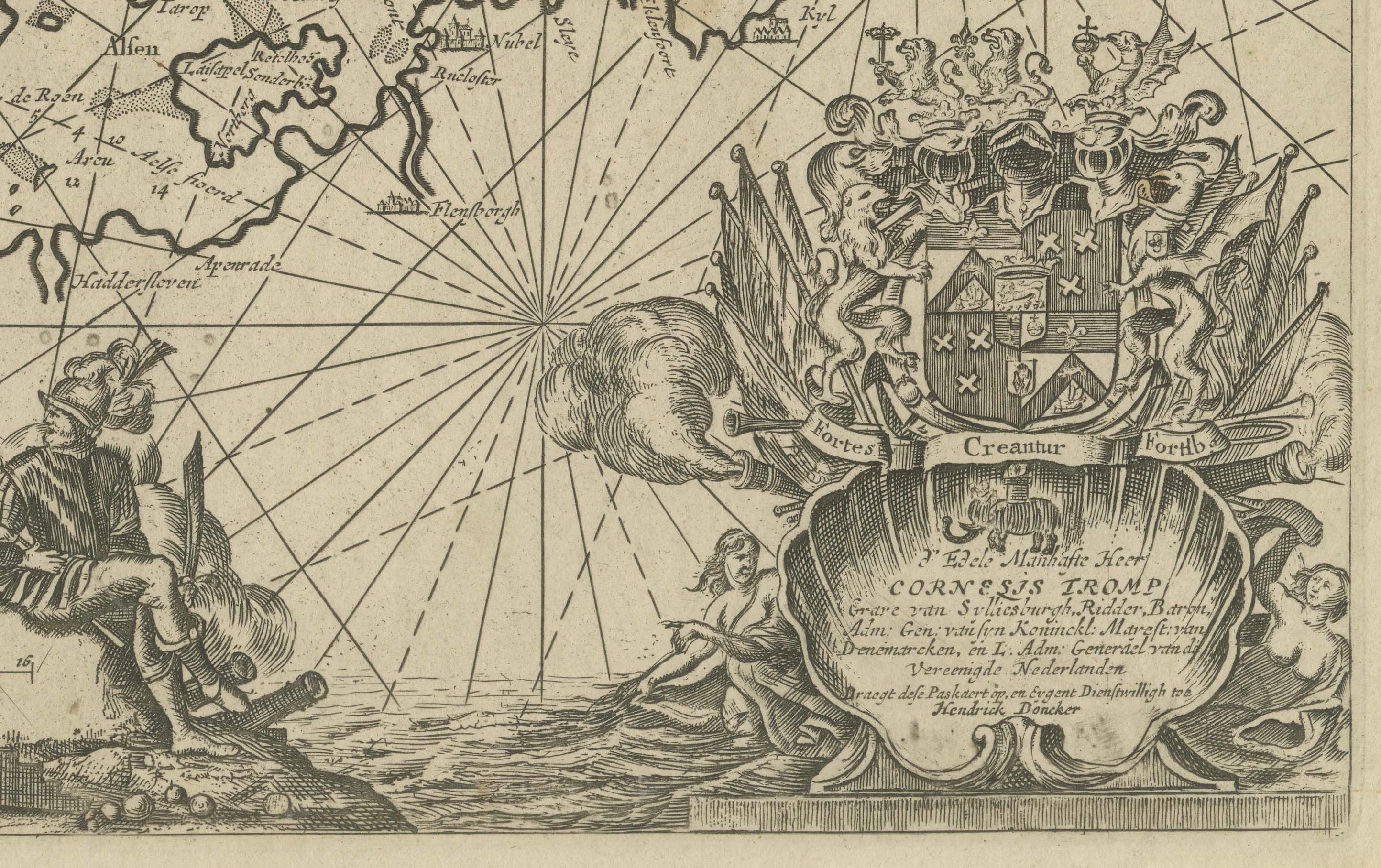 Paper 17th Century Nautical Chart of Skagerrak and Øresund by Johannes van Keulen For Sale