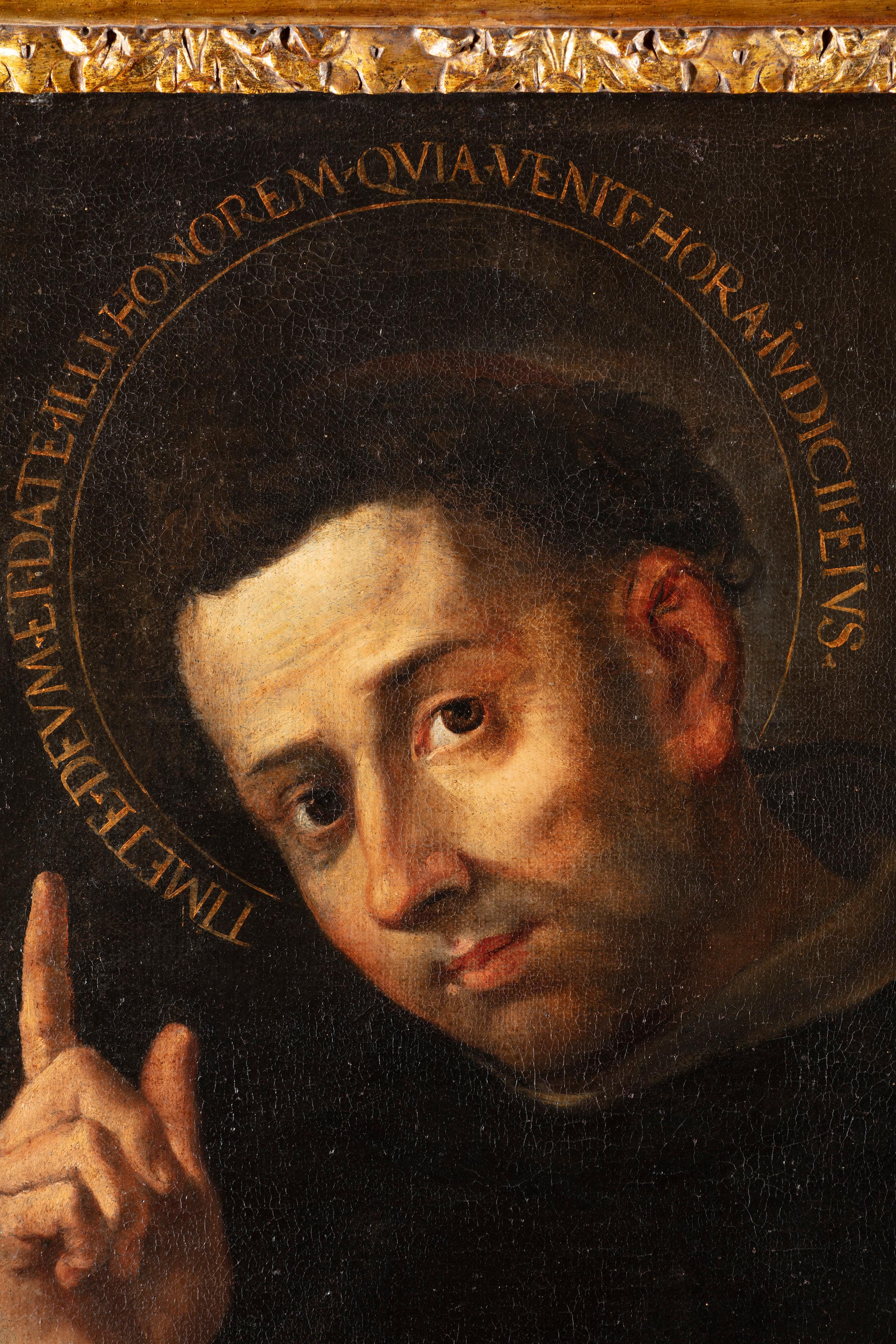 17e siècle par le maestro napolitaine San Vincenzo Ferreri - Maîtres anciens Painting par 17th-century Neapolitan maestro
