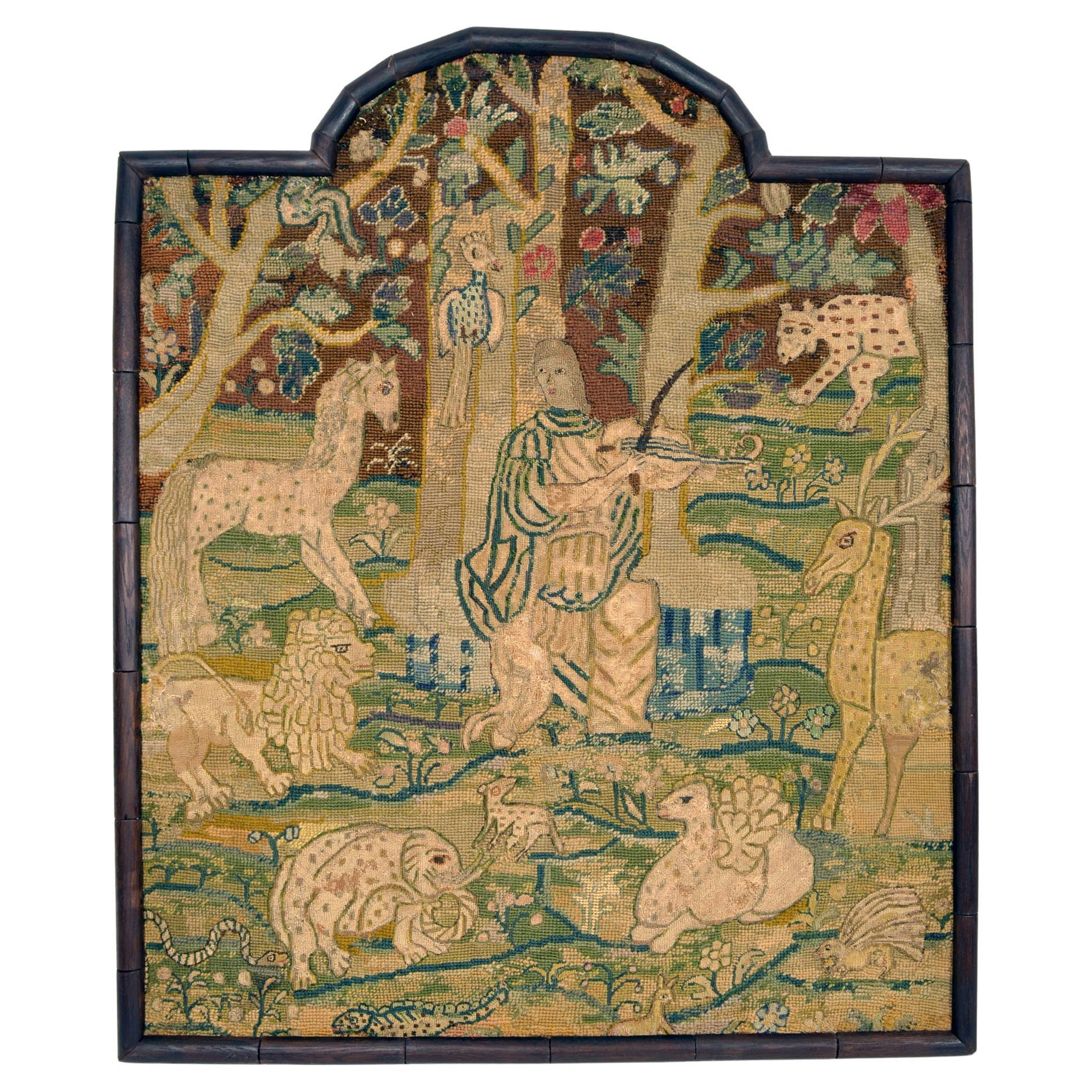 17th Century Needlework of Orpheus Taming the Wild Animals For Sale at  1stDibs