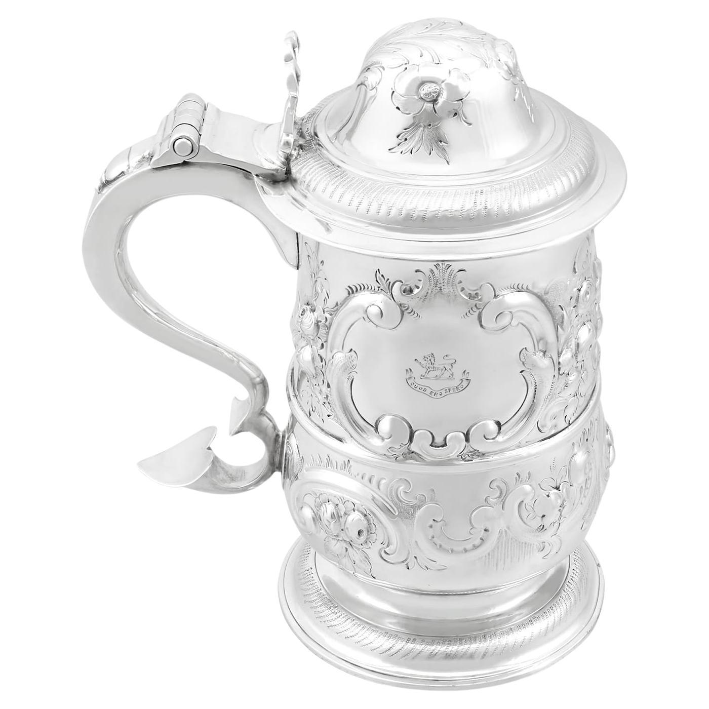 17th Century Newcastle Sterling Silver Tankard For Sale