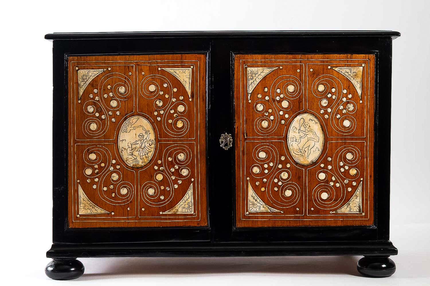 Louis XIV 17th Century North-Italian Collectors Cabinet, circa 1650-1690