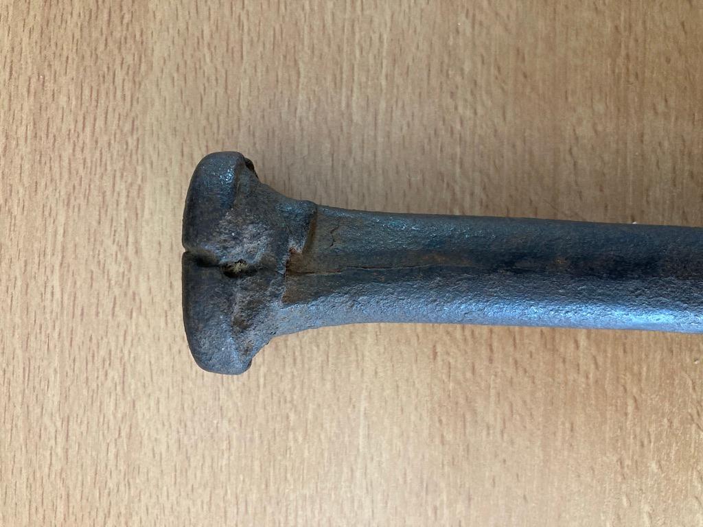 17th Century Norther European Wrought Iron Pestle, 8.5 Inches In Good Condition For Sale In Stamford, CT
