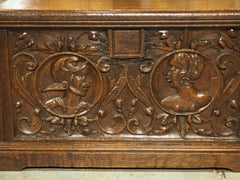17th Century Northern France Wedding Chest in Carved Oak