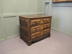 17th Century Oak 3 Drawer Chest of Drawers The chest has 3 long drawers