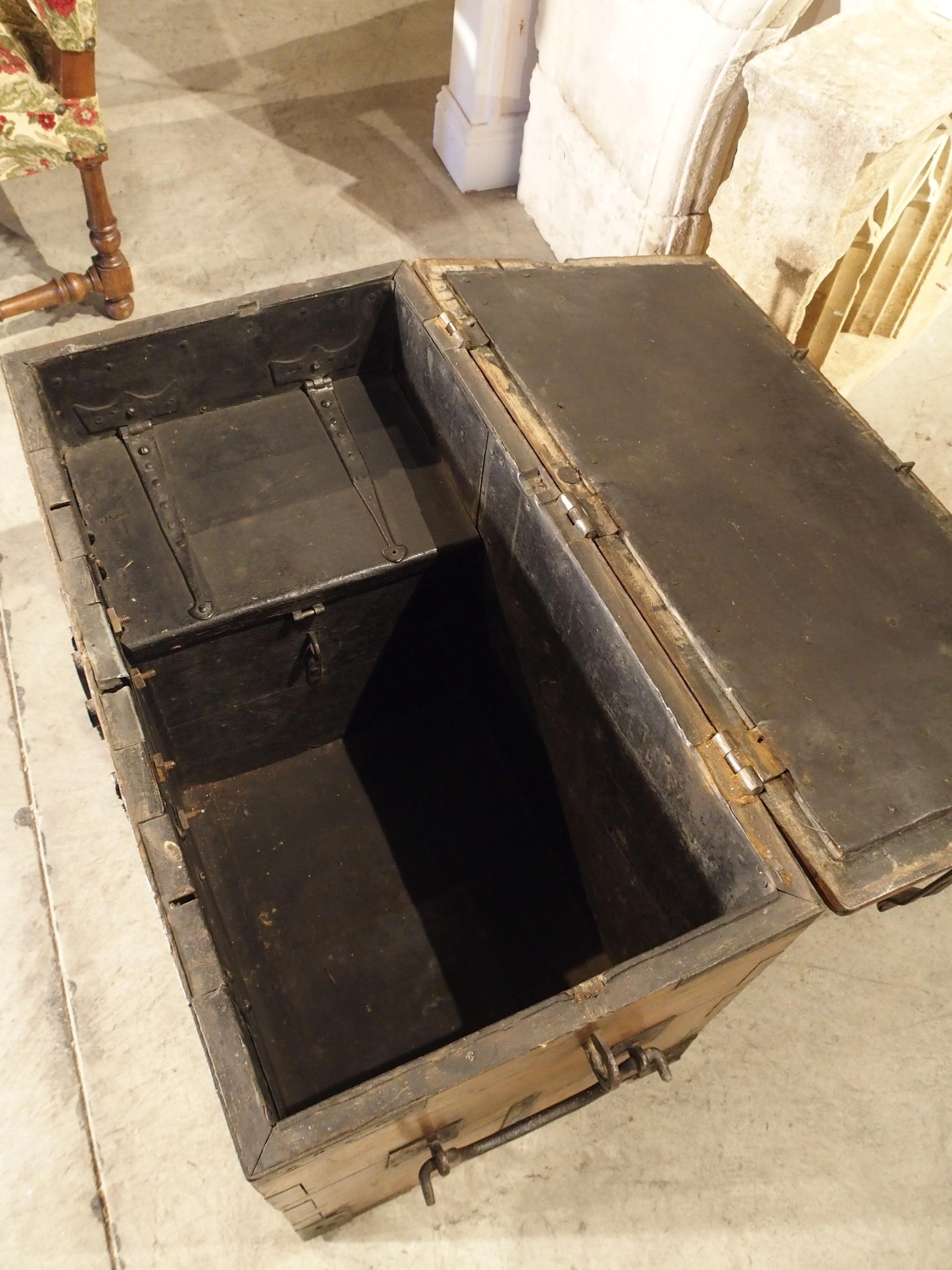 17th Century Oak and Iron Strong Box 2