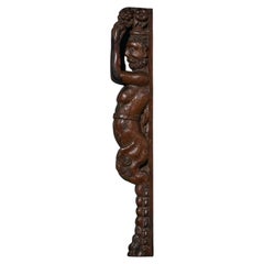 17th Century Oak Carving of a Faun in Profile