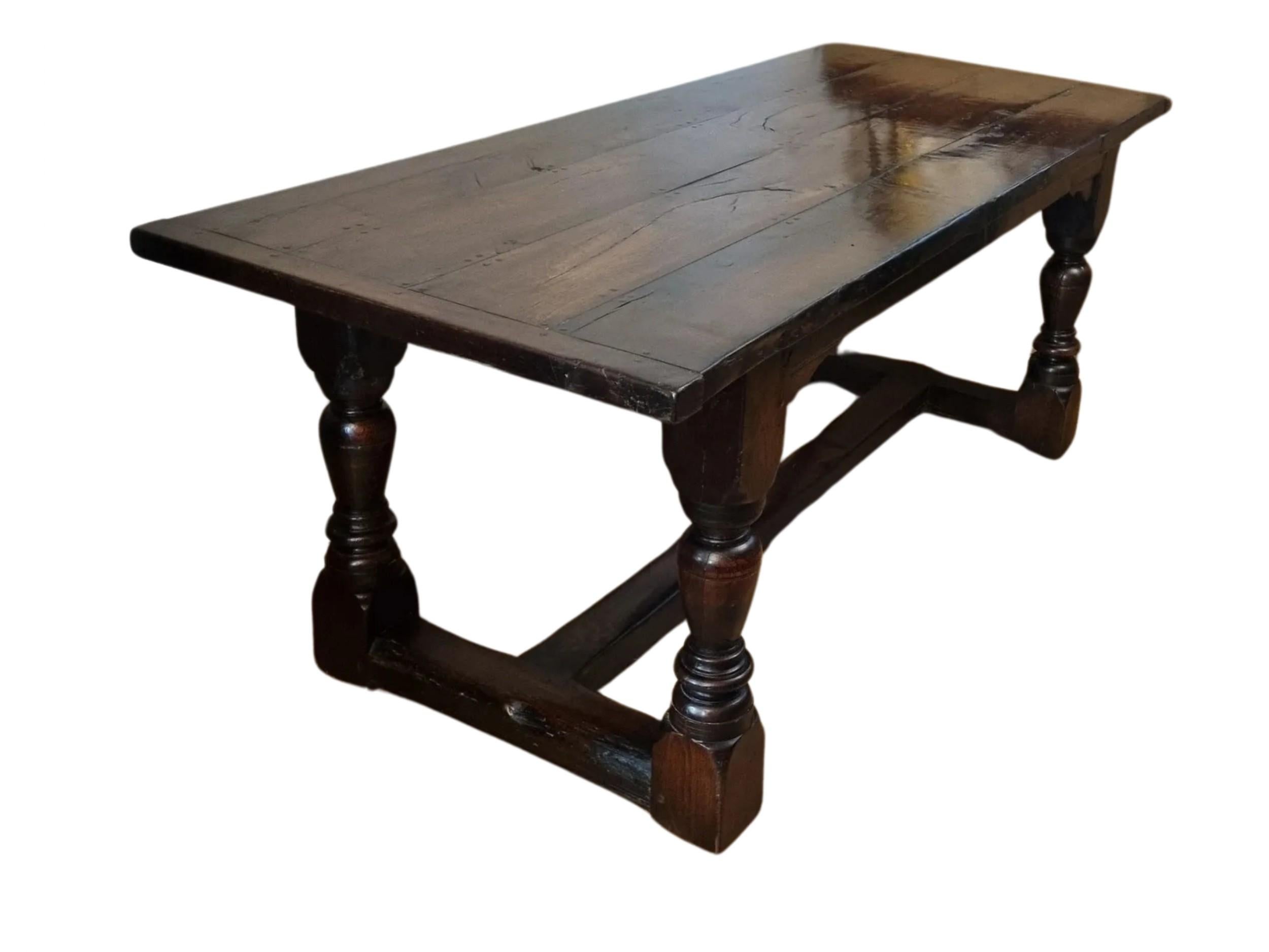 British 17th Century Oak Charles II Refectory Table For Sale