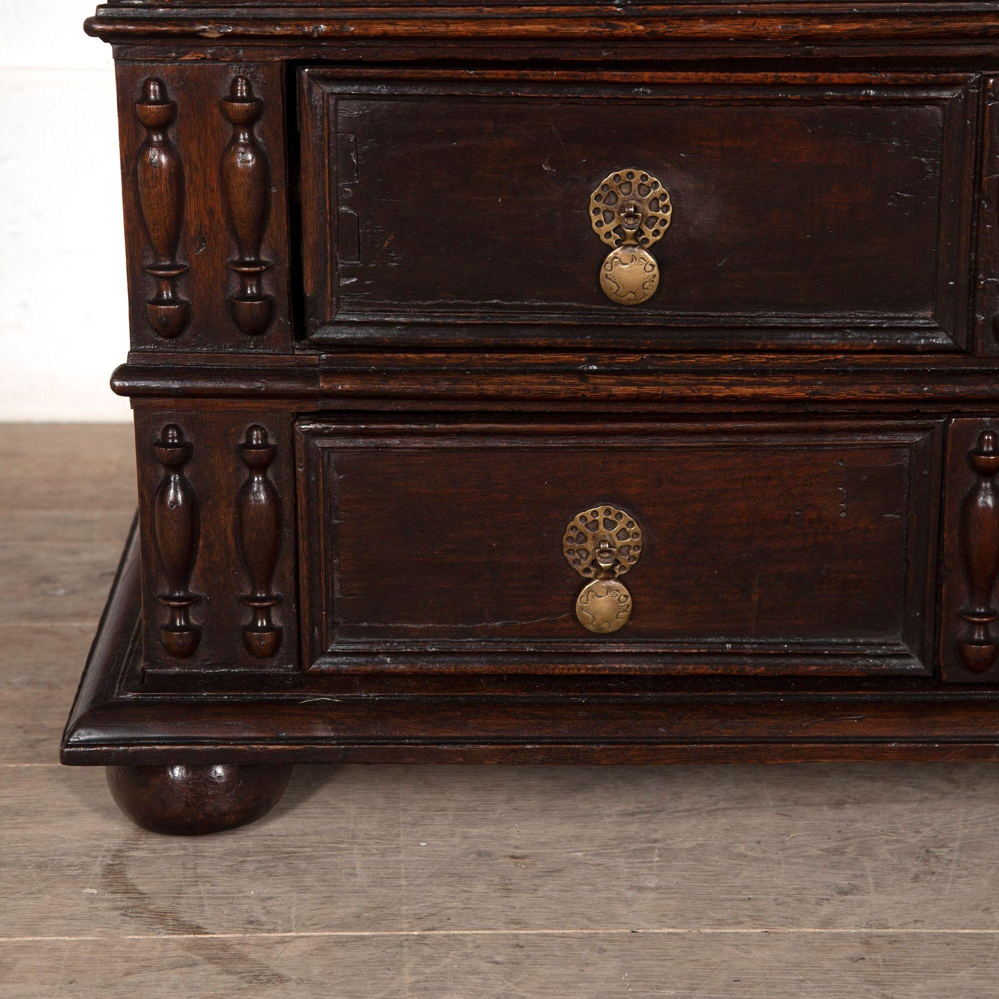 17th Century Oak Chest of Drawers For Sale 1