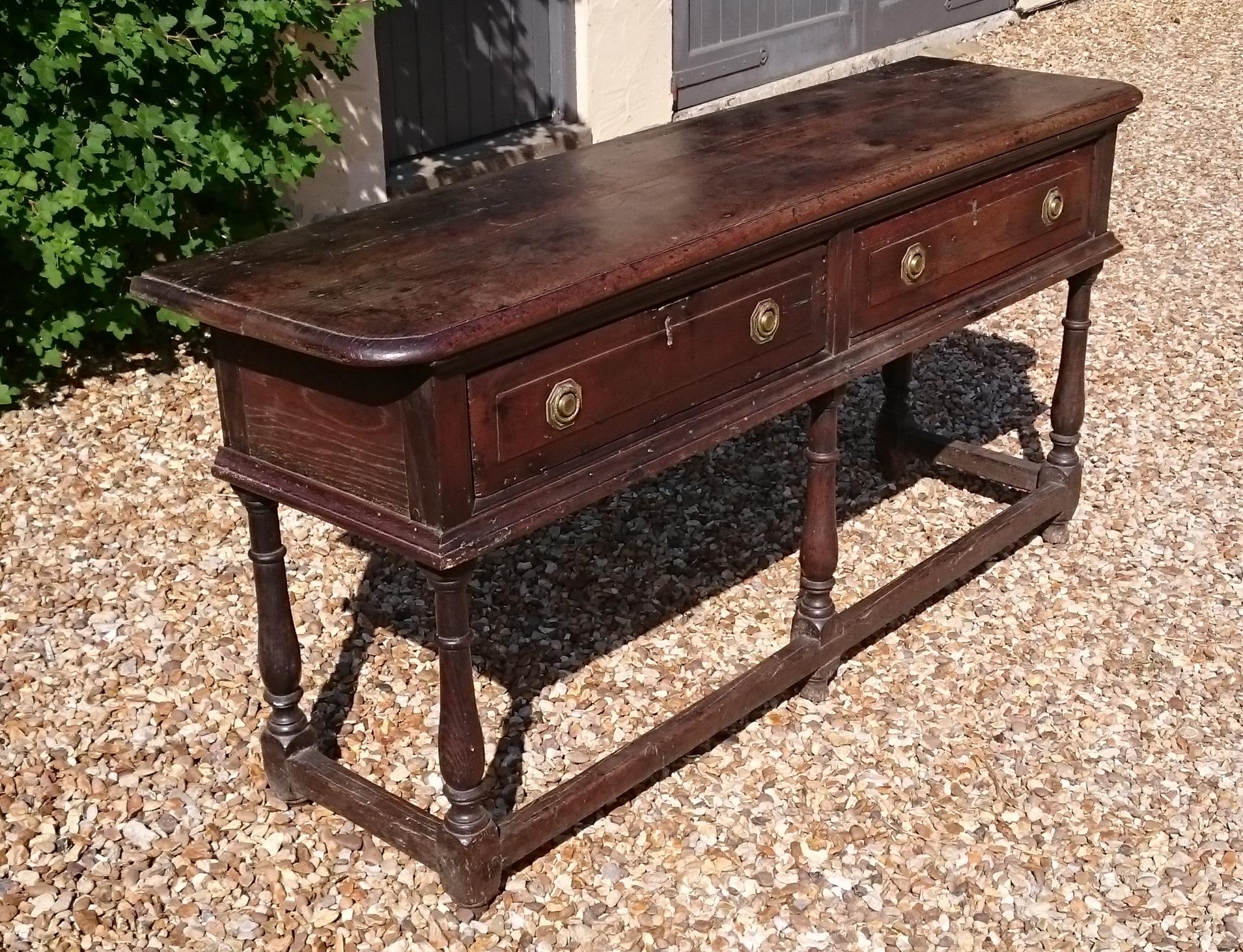 William and Mary 17th Century Oak Coffer For Sale