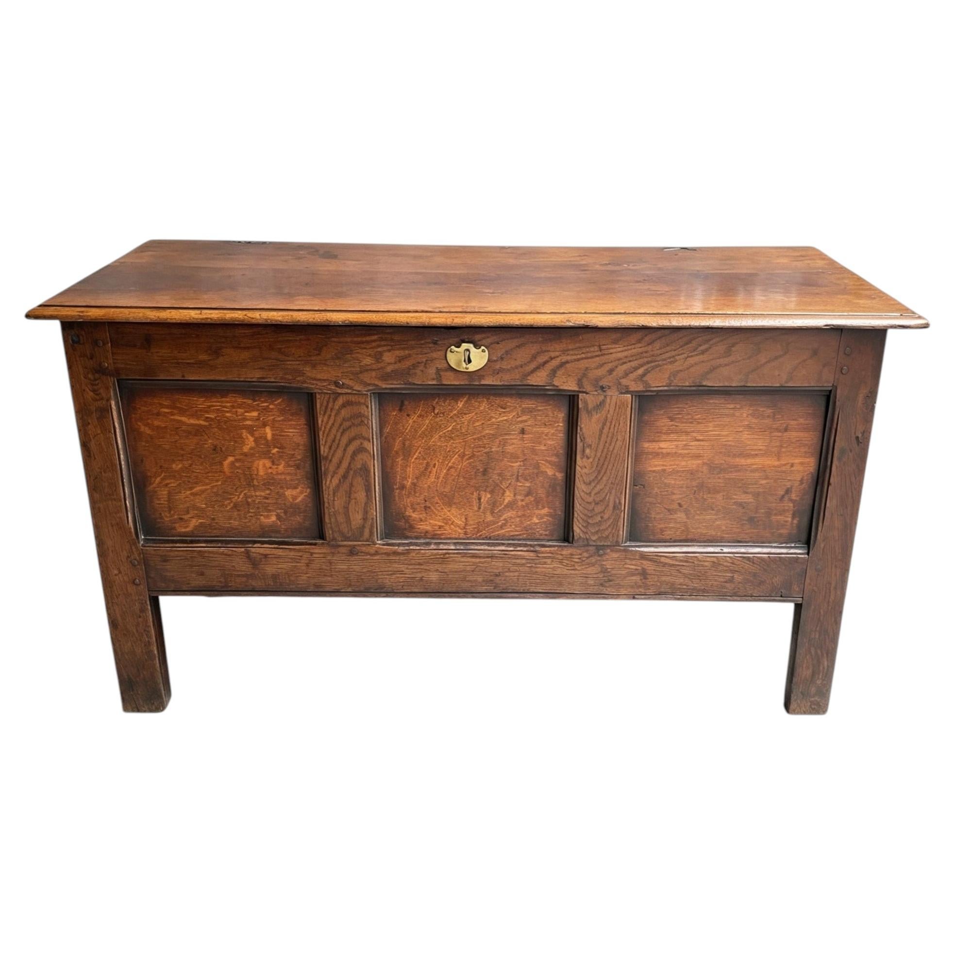 17th Century Oak Coffer For Sale