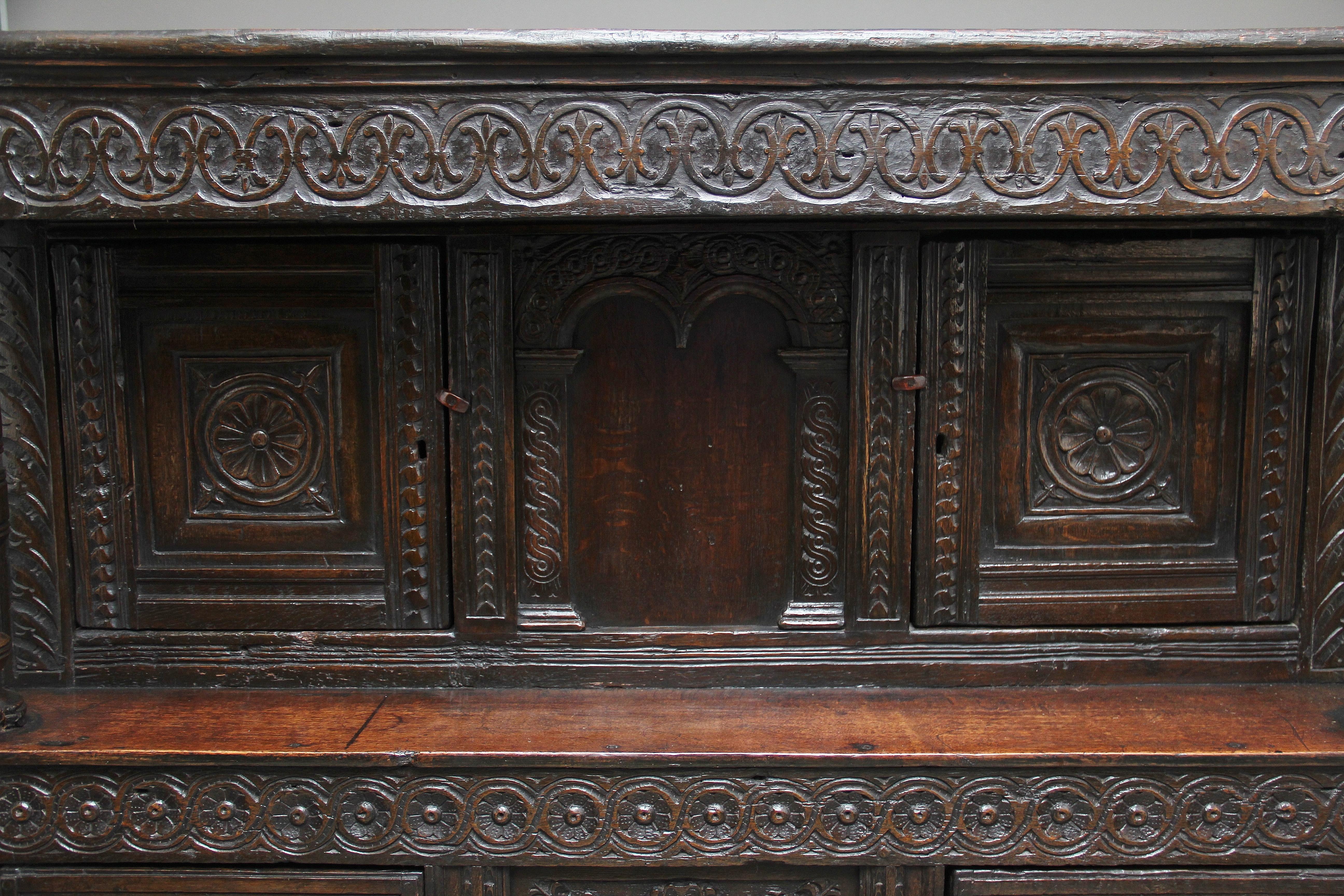 17th Century Oak Court Cupboard 4