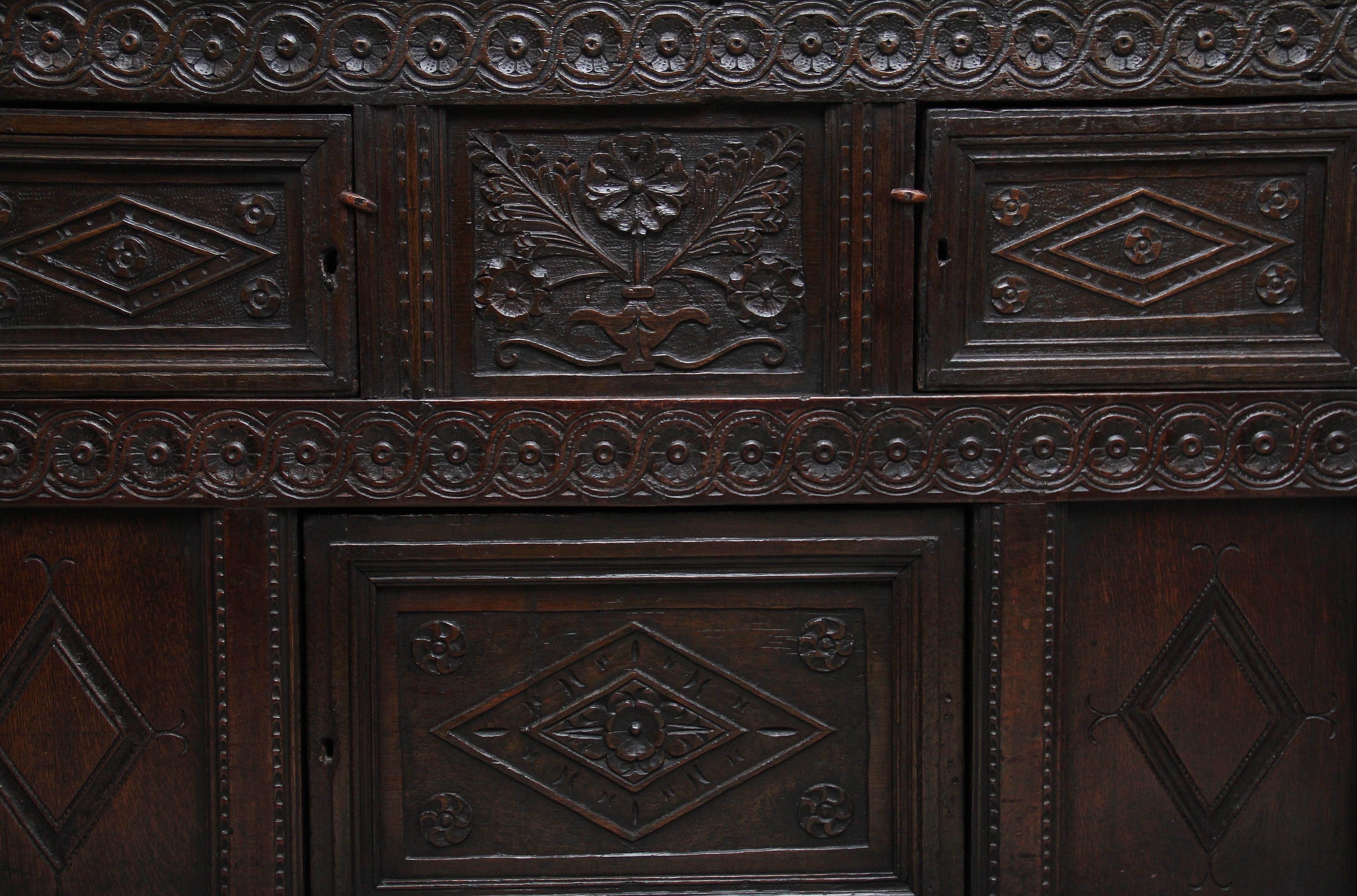 17th Century Oak Court Cupboard 7