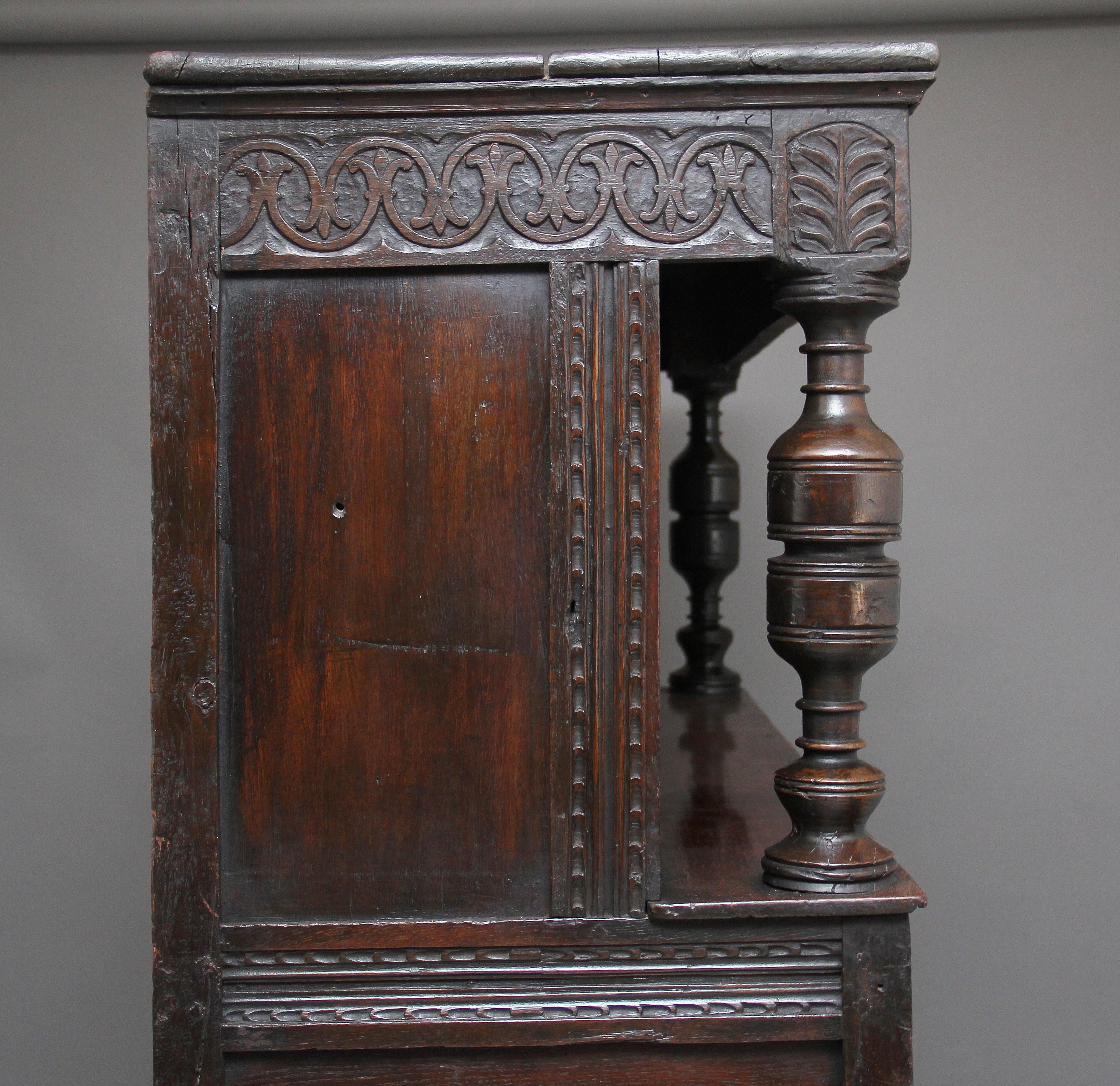 Mid-17th Century 17th Century Oak Court Cupboard
