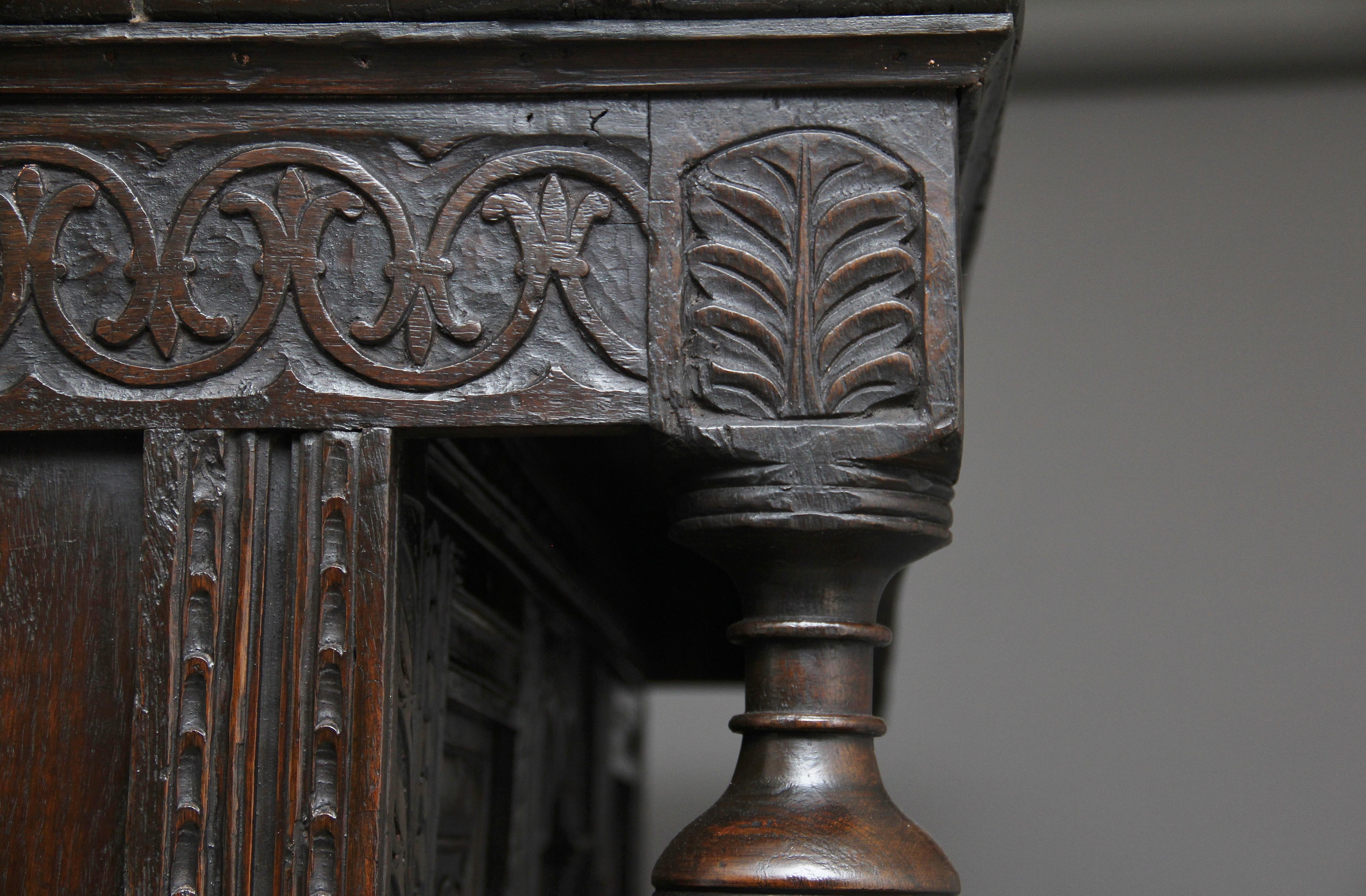 17th Century Oak Court Cupboard 1