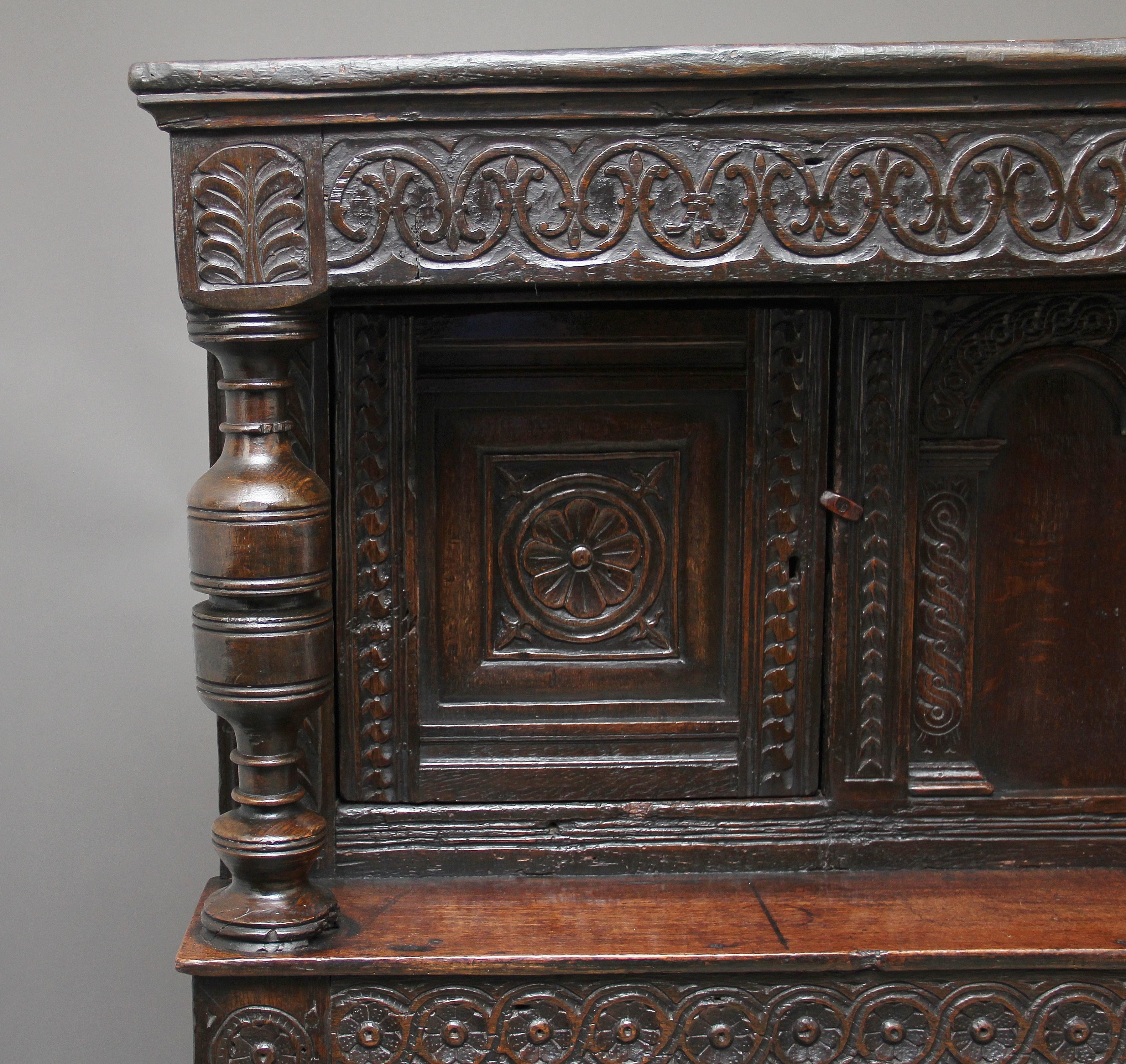 17th Century Oak Court Cupboard 3