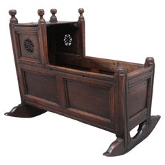 Antique 17th Century Oak Cradle