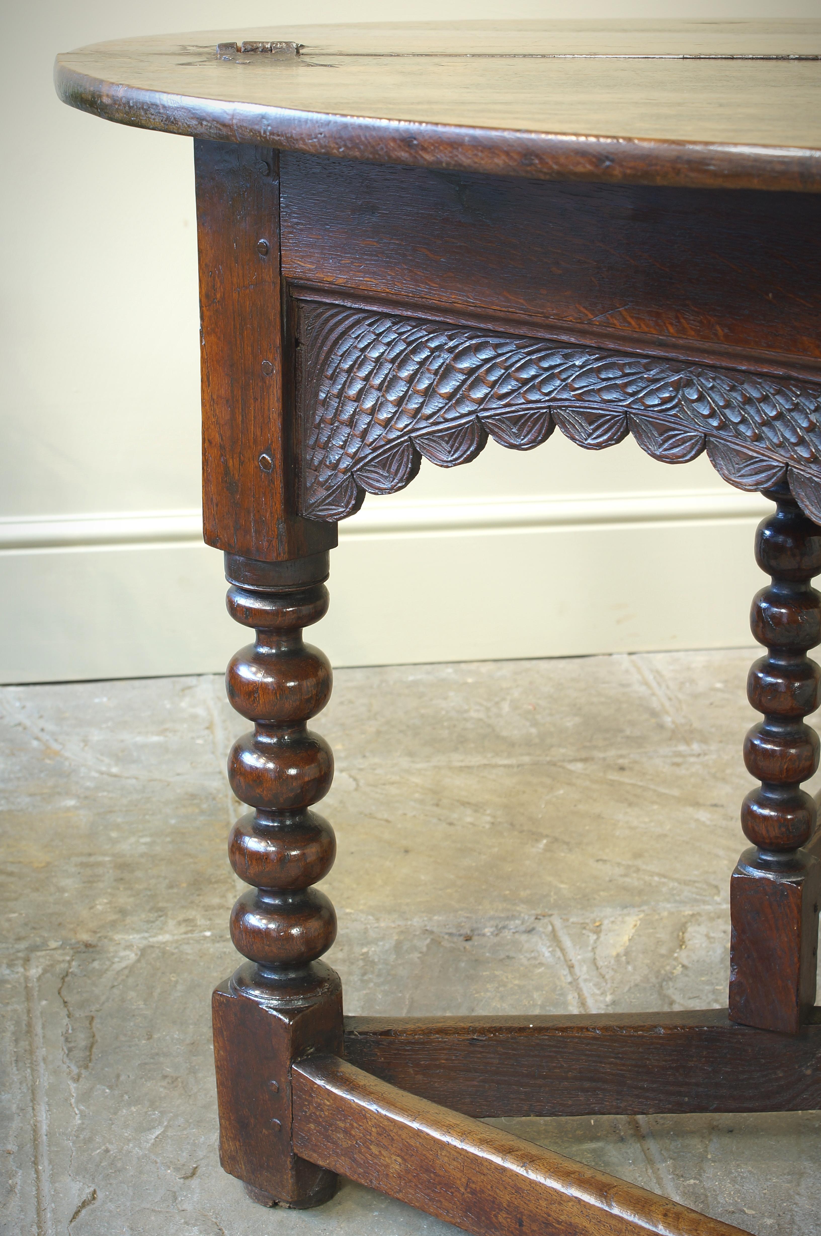 Jacobean 17th Century Oak Credence Table. For Sale