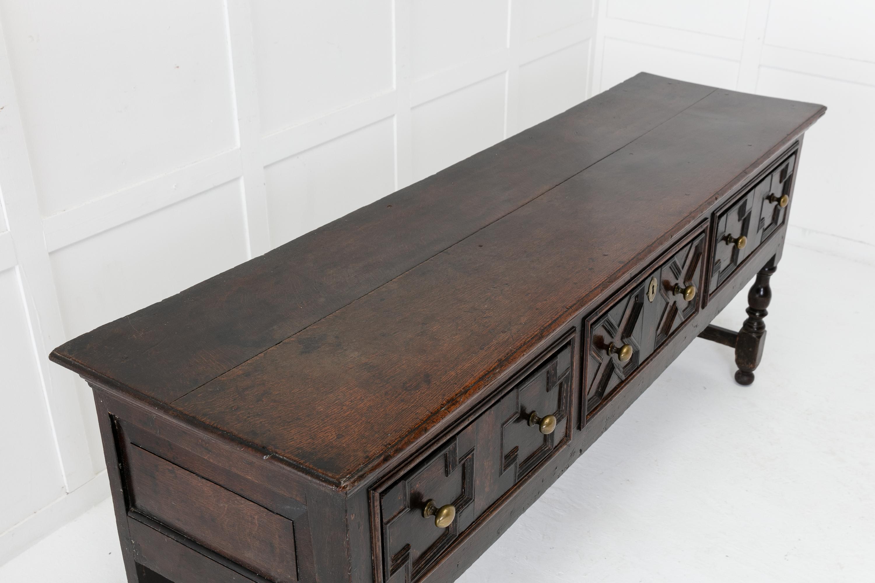 17th Century Oak Dresser Base 1