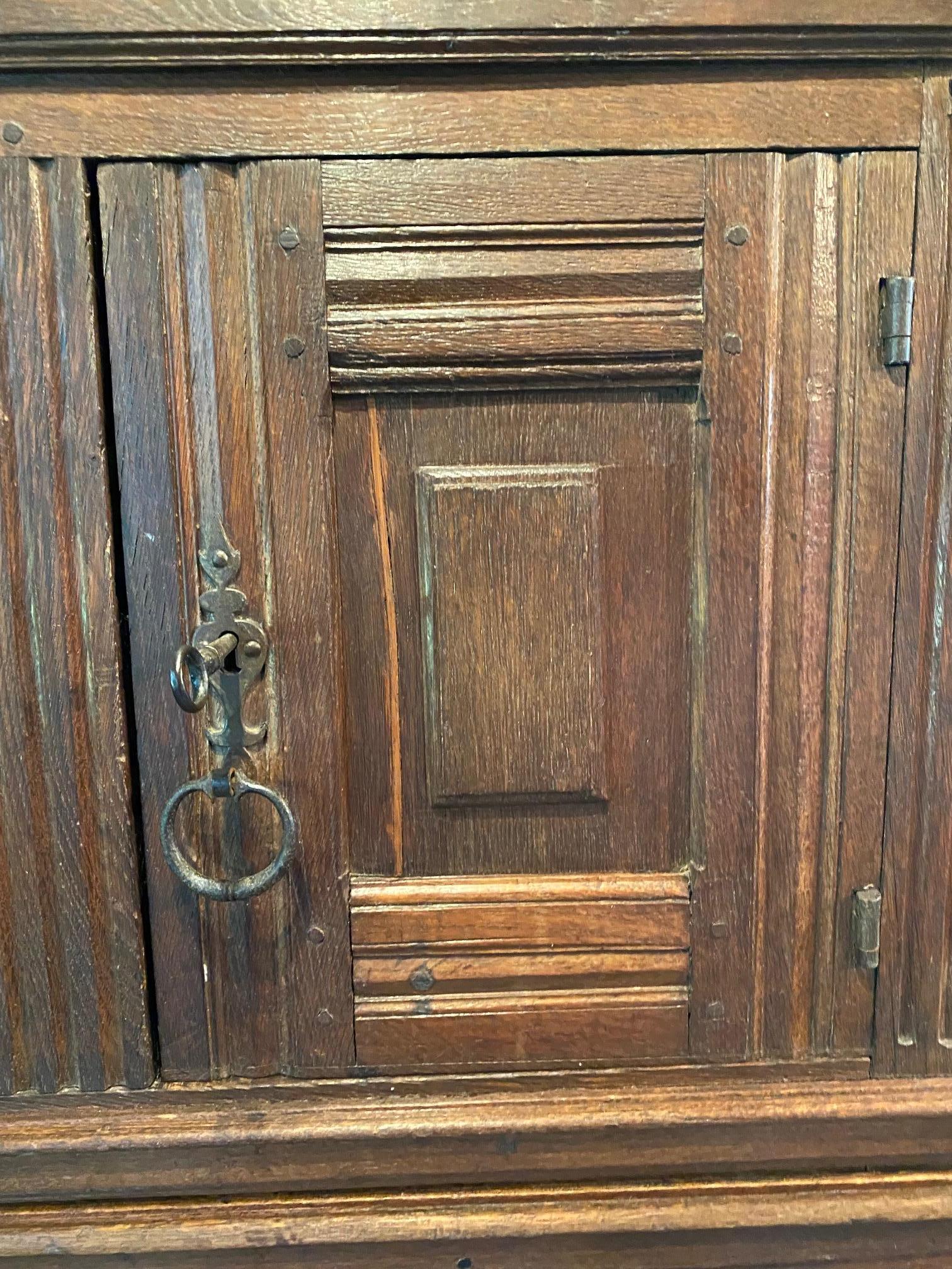 17th Century Oak Dutch Court Cupboard For Sale 9