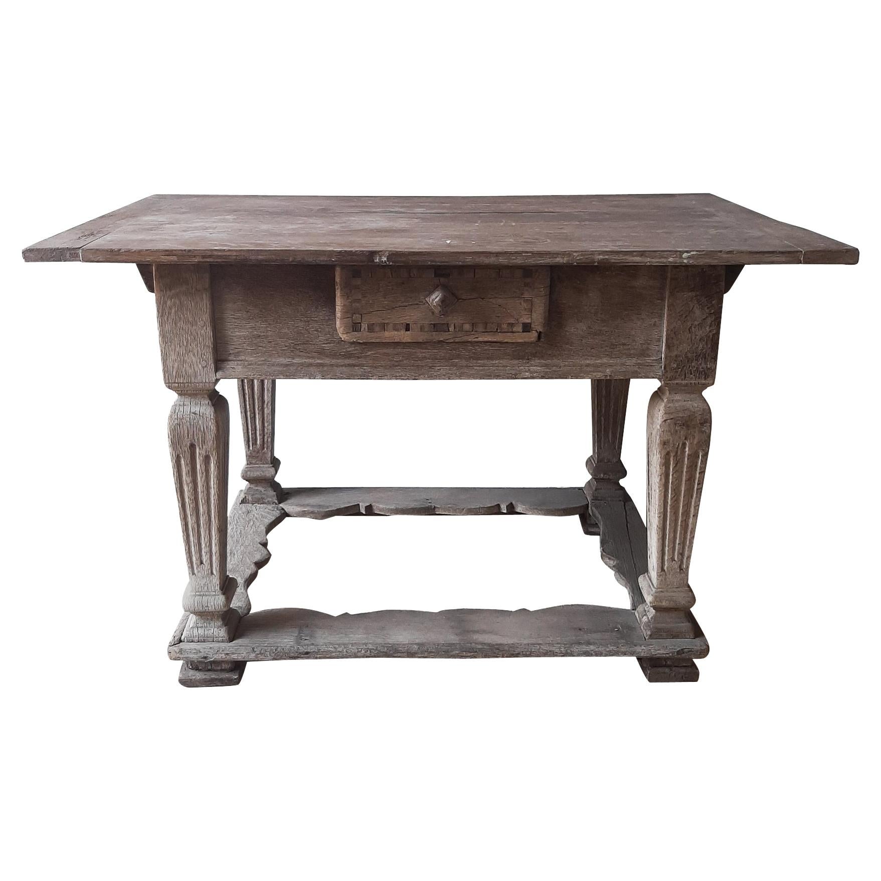 17th Century Oak Dutch Pay Table For Sale