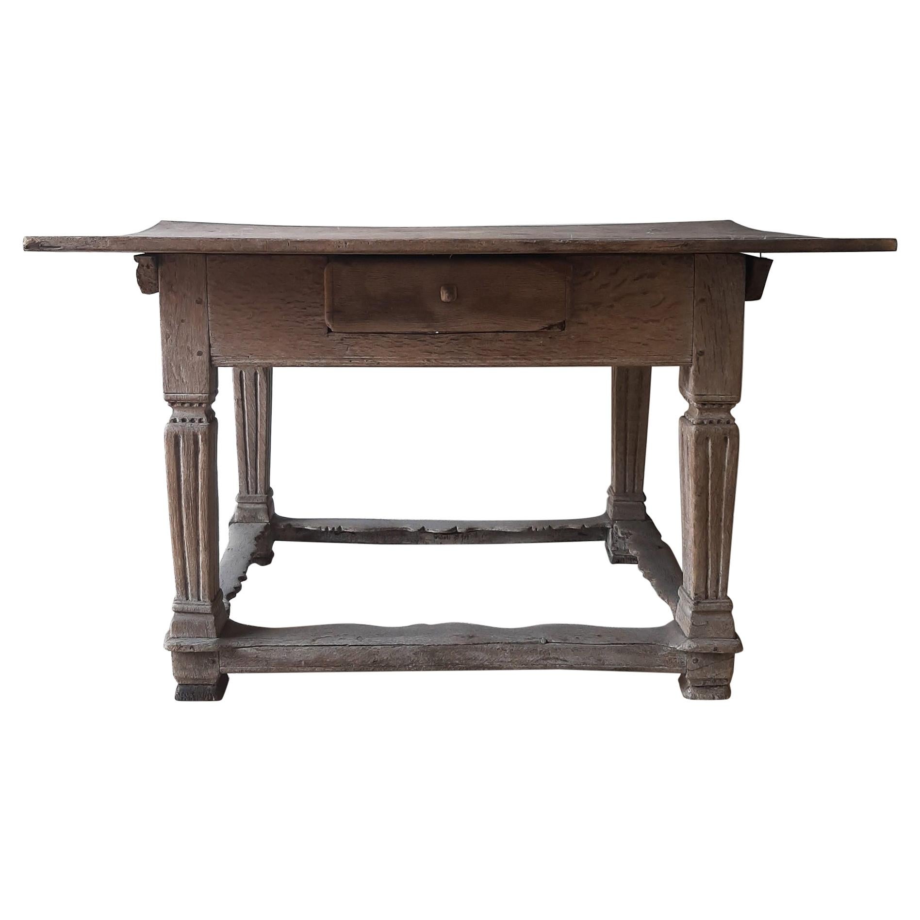 17th Century Oak Dutch Pay Table For Sale