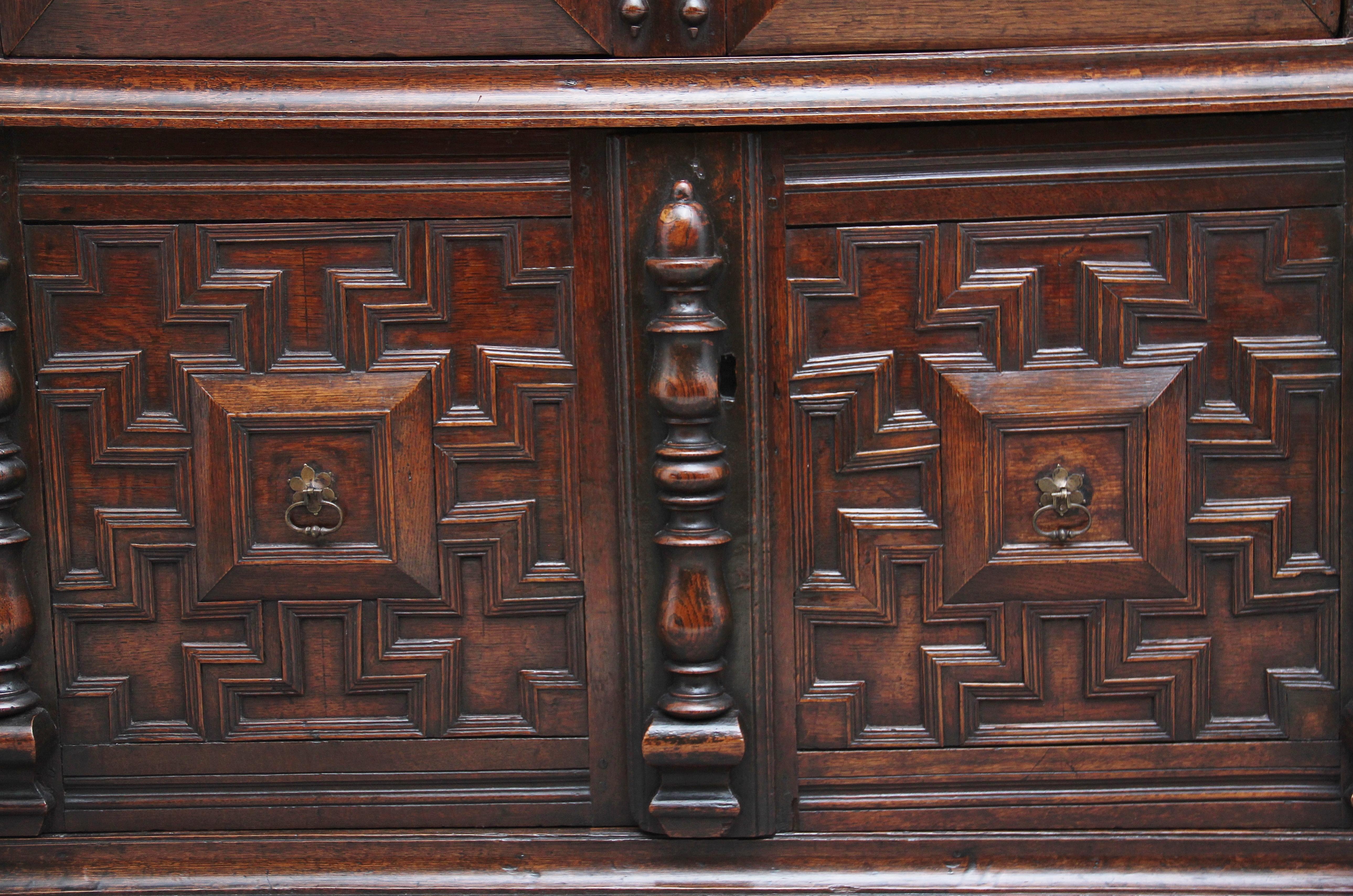 17th Century Oak Enclosed Chest of Drawers For Sale 2