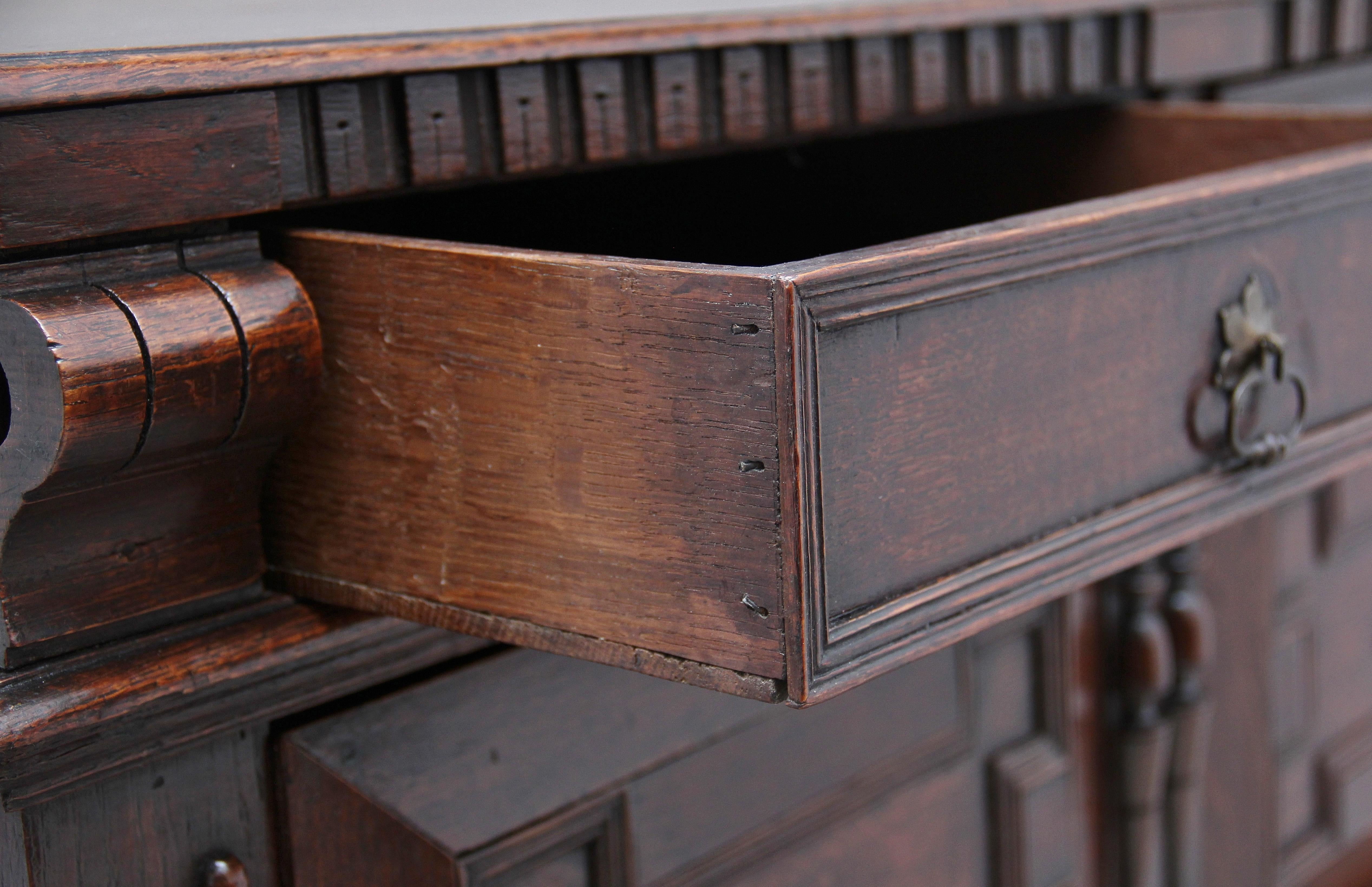 17th Century Oak Enclosed Chest of Drawers For Sale 4