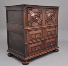 17th Century Oak Geometric Chest of Drawers