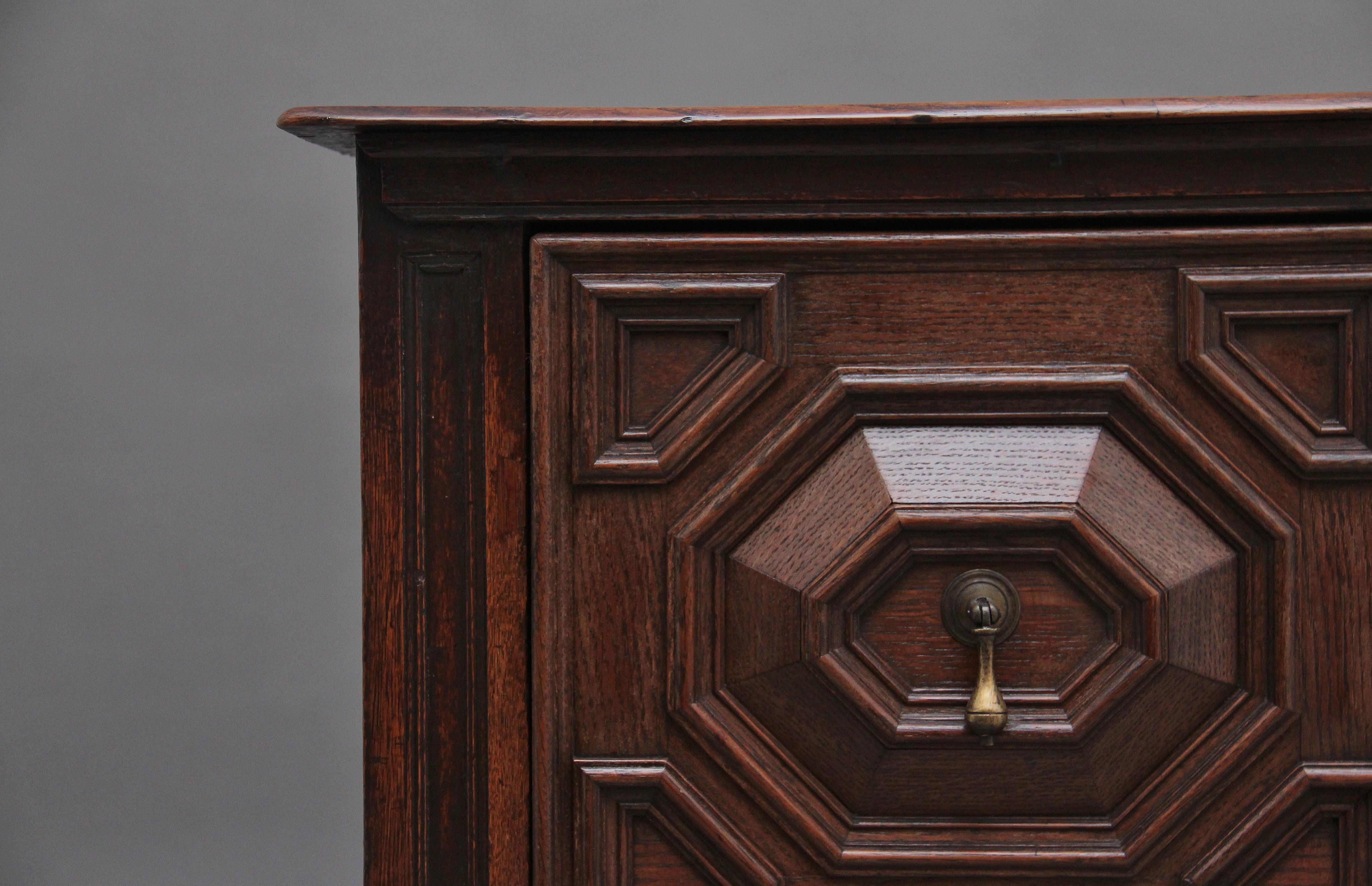 17th Century Oak Geometric Chest of Drawers For Sale 3