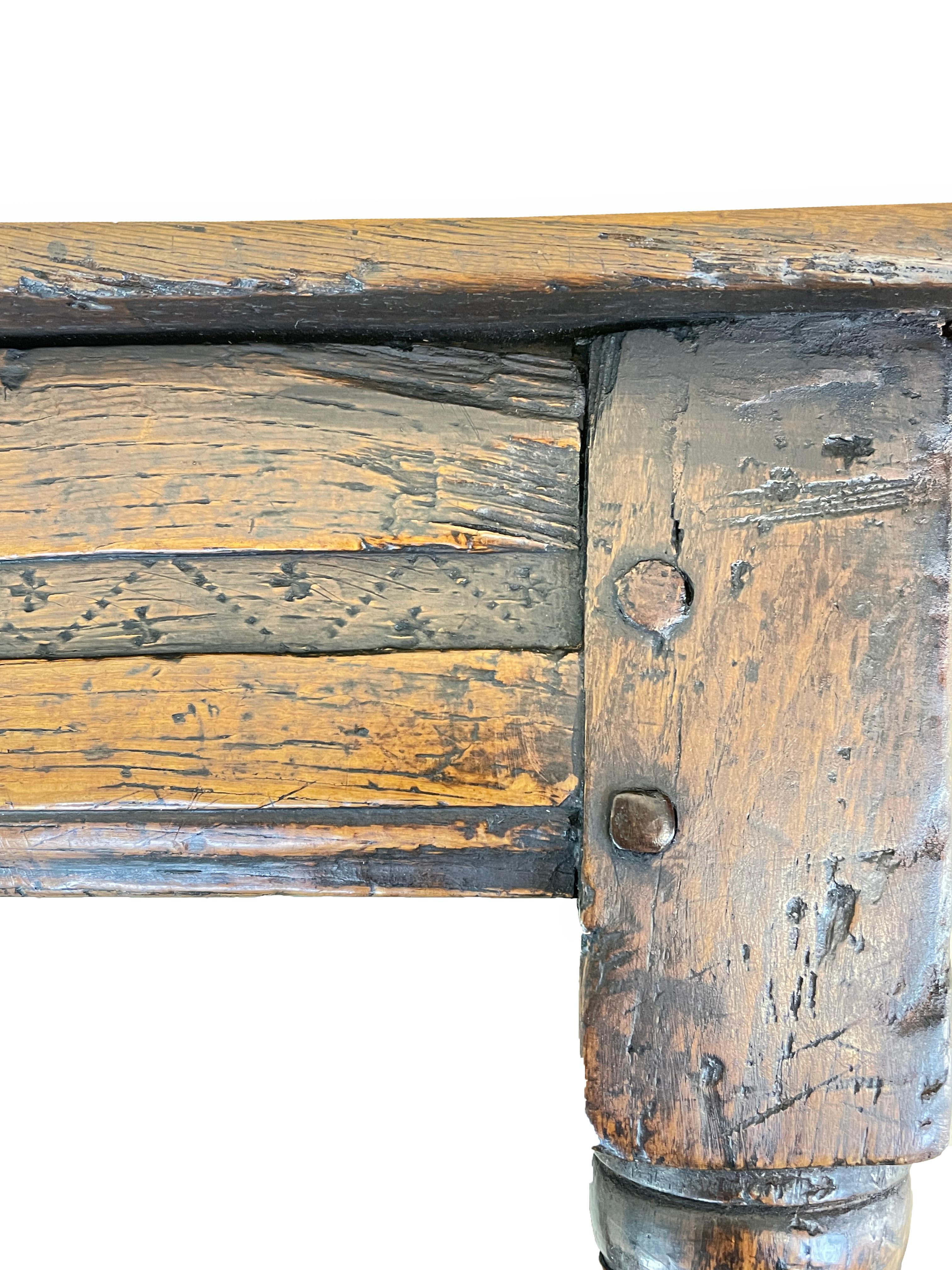 17th Century Oak Joint Stool 4