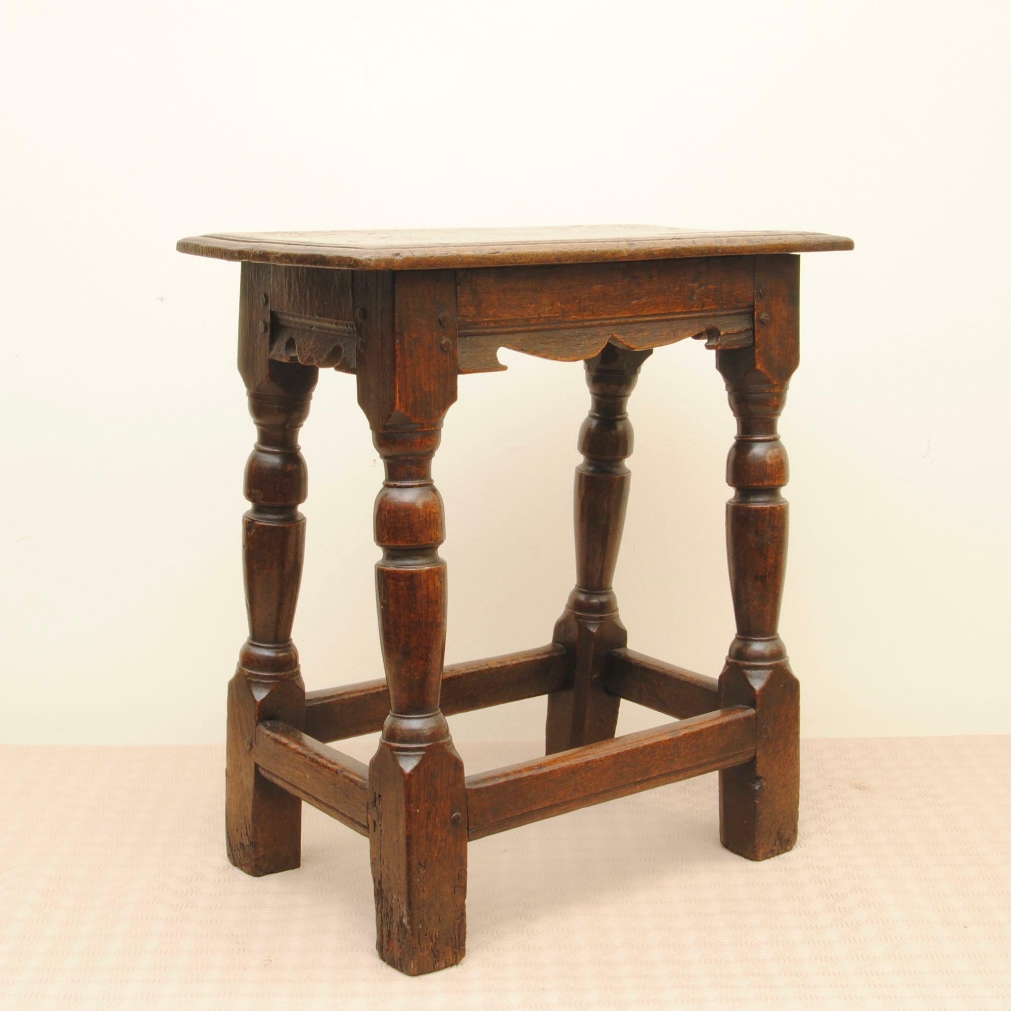 17th Century Oak Joint Stool For Sale at 1stDibs