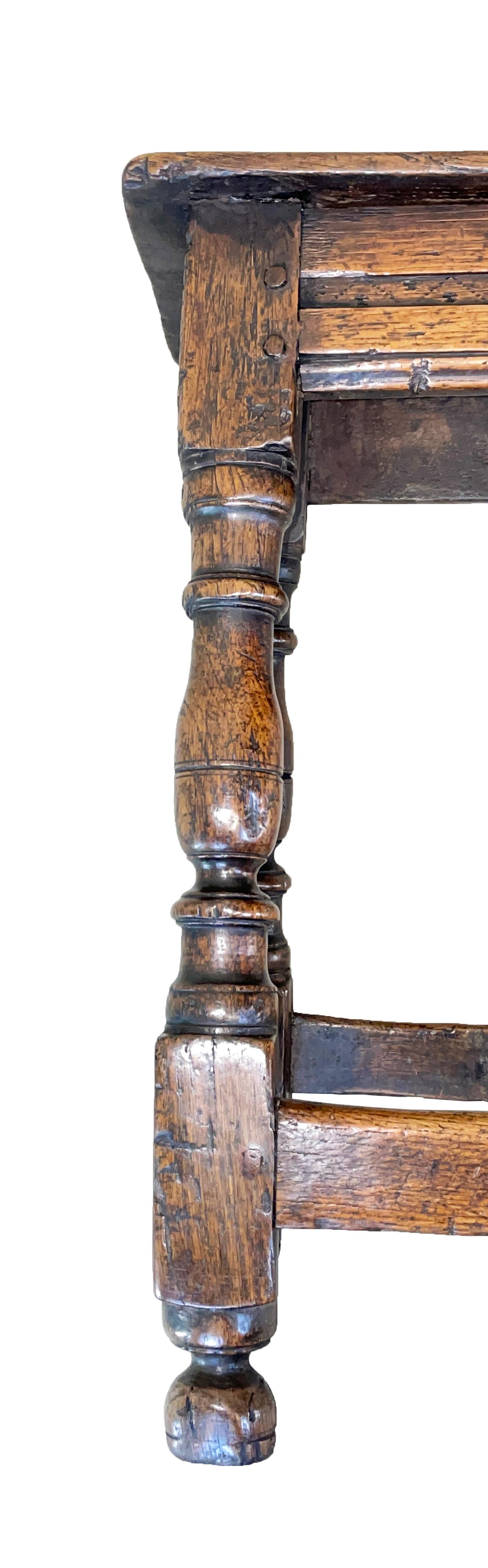 17th Century Oak Joint Stool 3