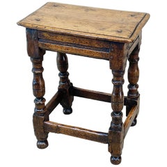 17th Century Oak Joint Stool