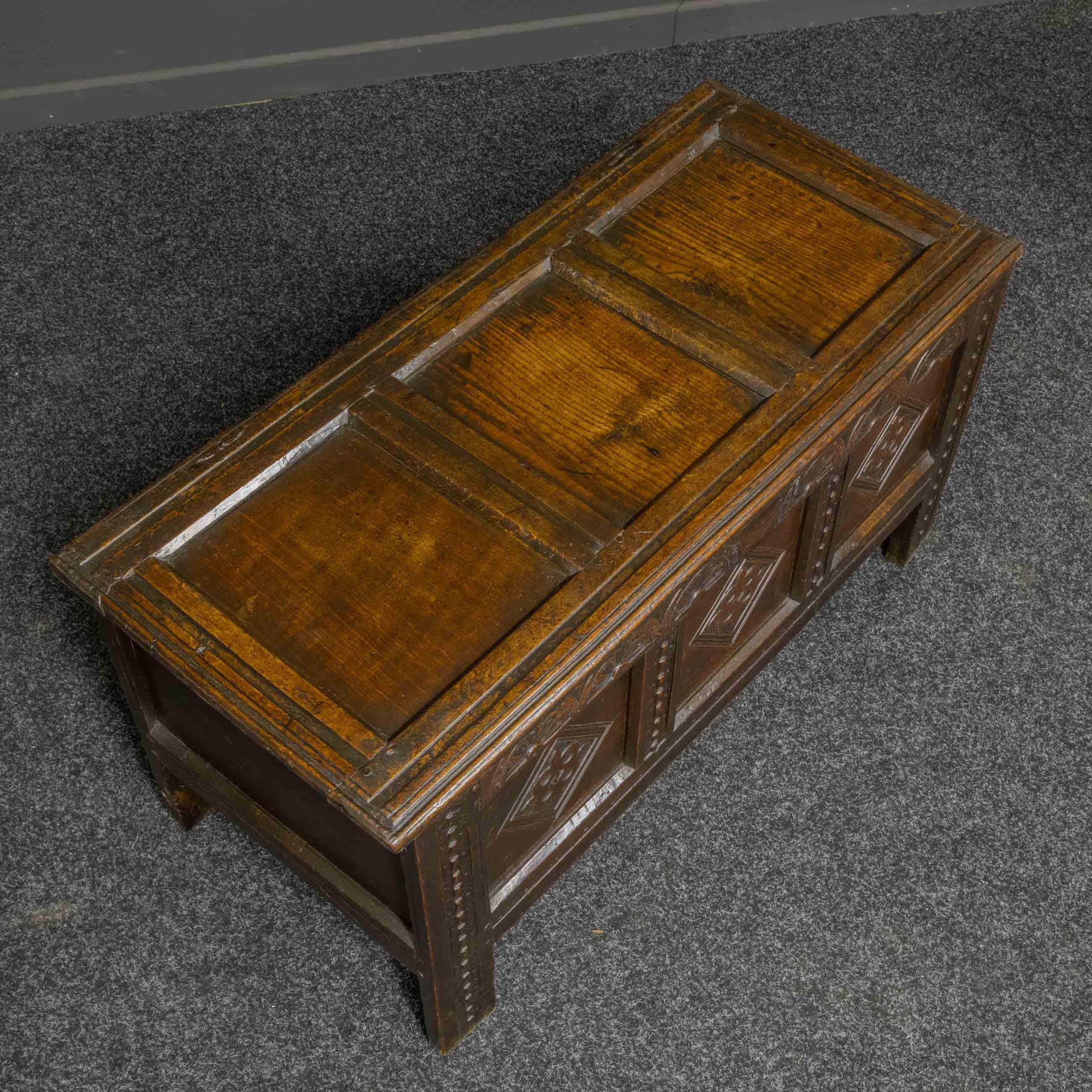 17th Century Oak Kist 2