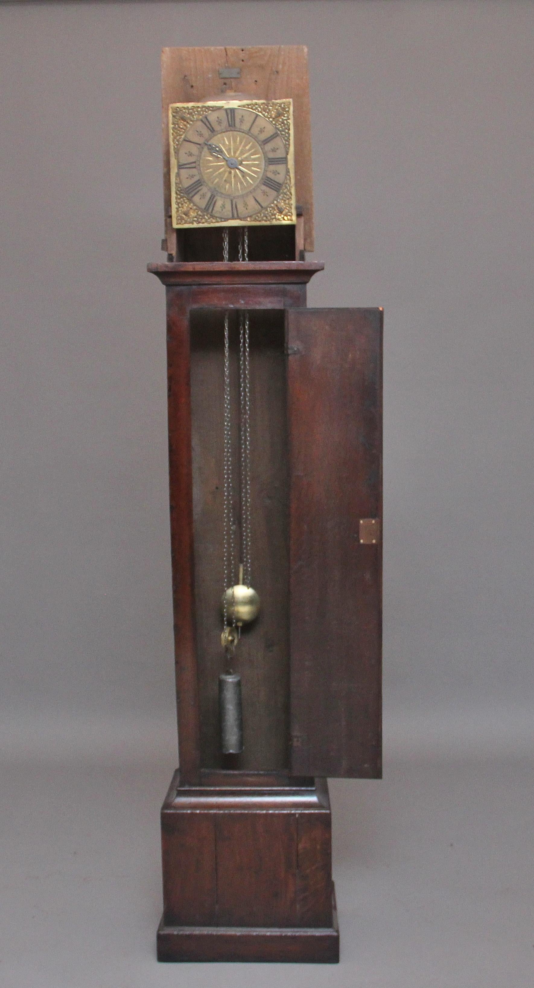 17th Century Oak Longcase Clock 2