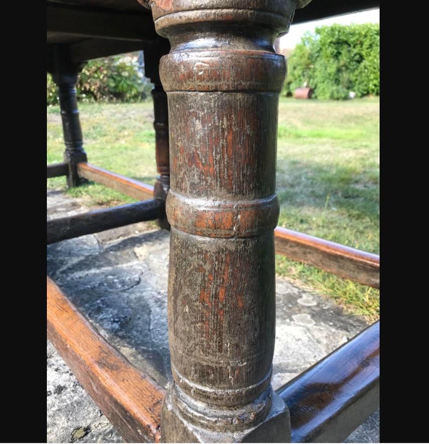 17th Century Oak Refectory Table, Charles II Period For Sale 1