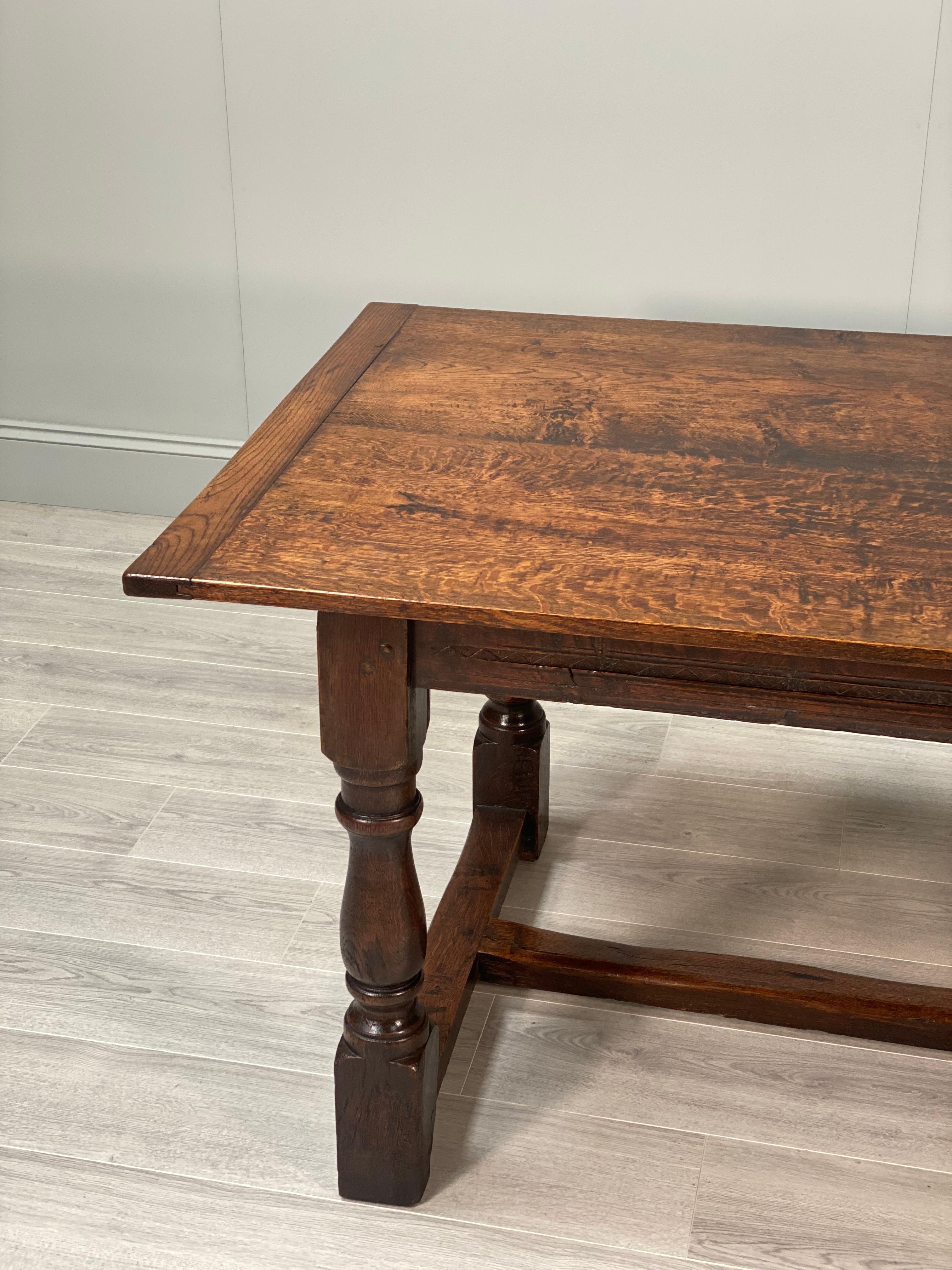 British 17th Century Oak Refectory Table For Sale