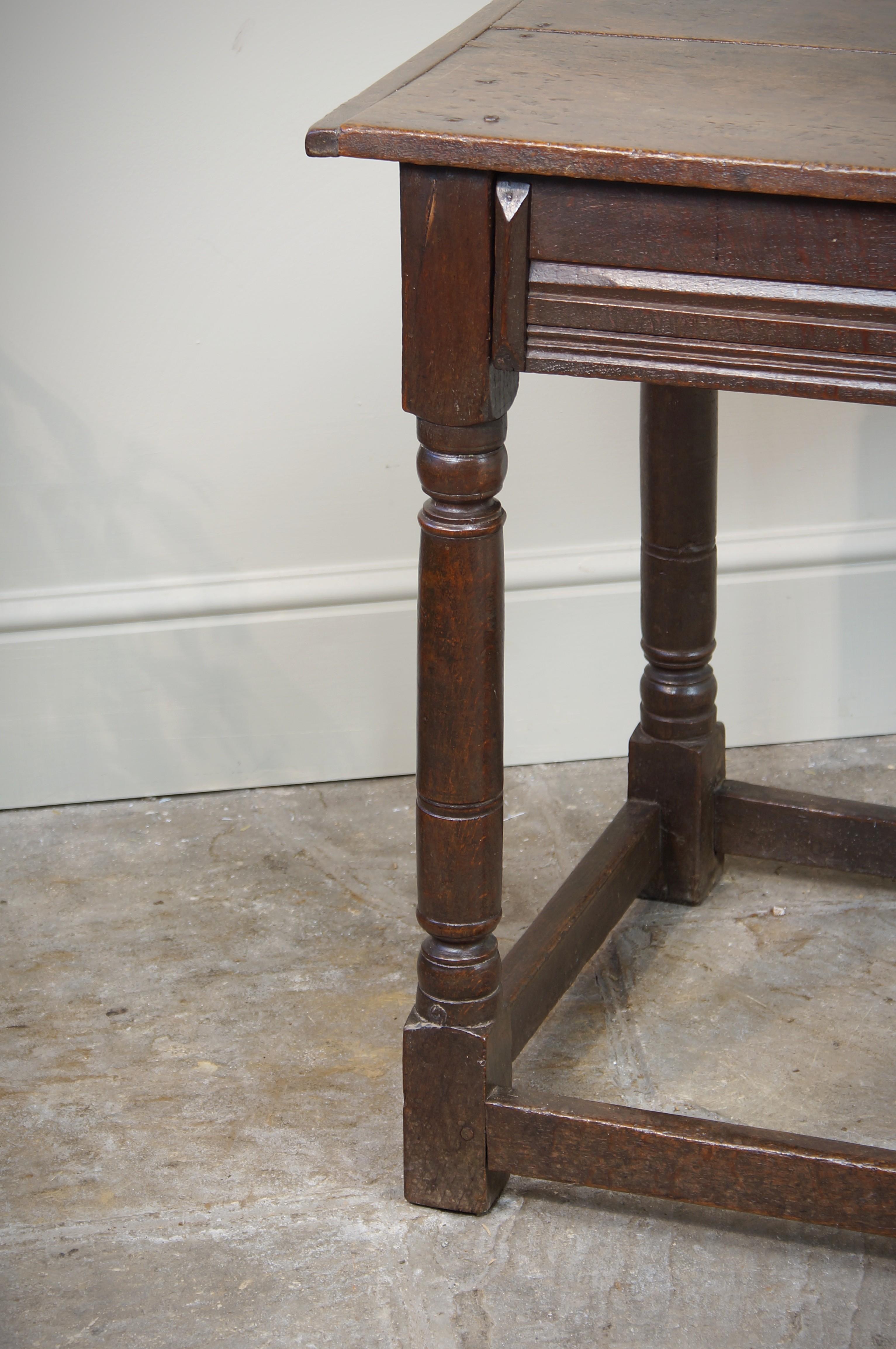 17th Century Oak Side/ Centre Table. For Sale 6
