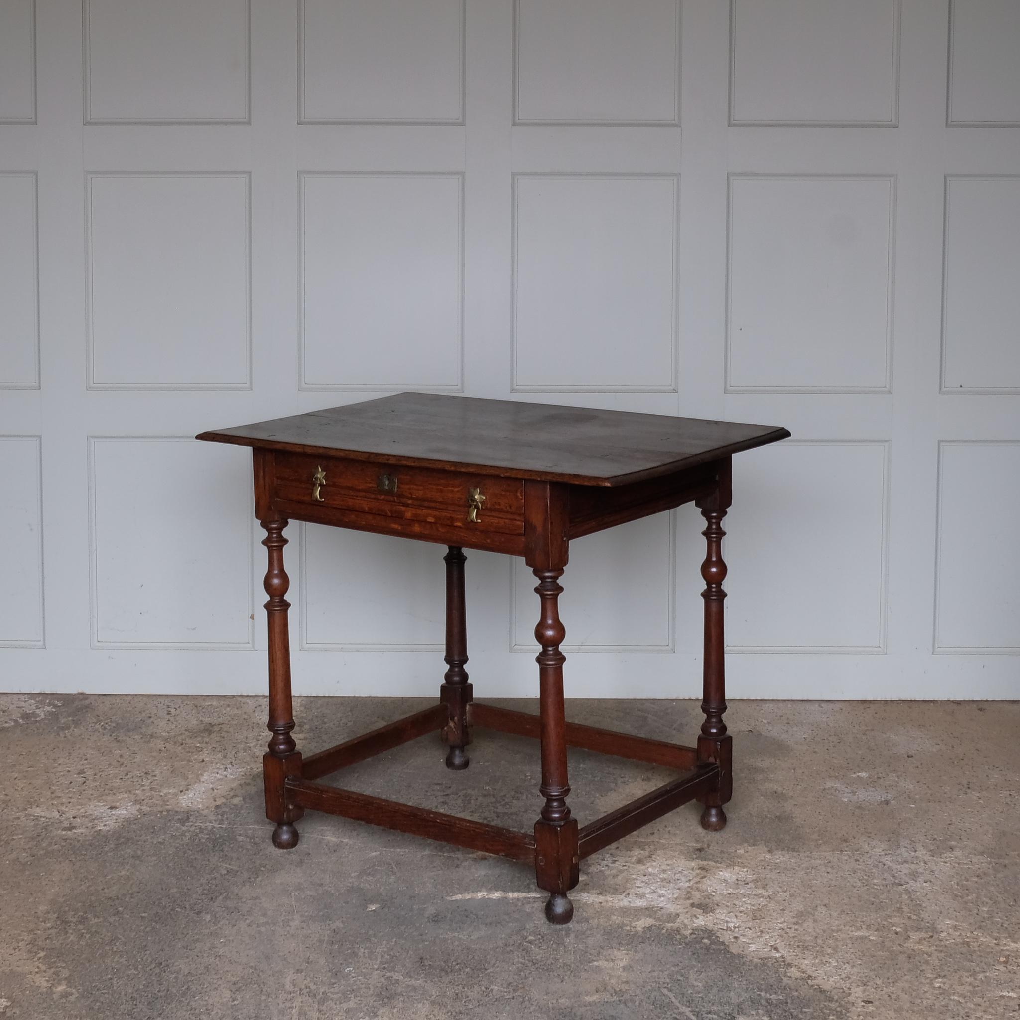 British 17th Century Oak Side Table For Sale