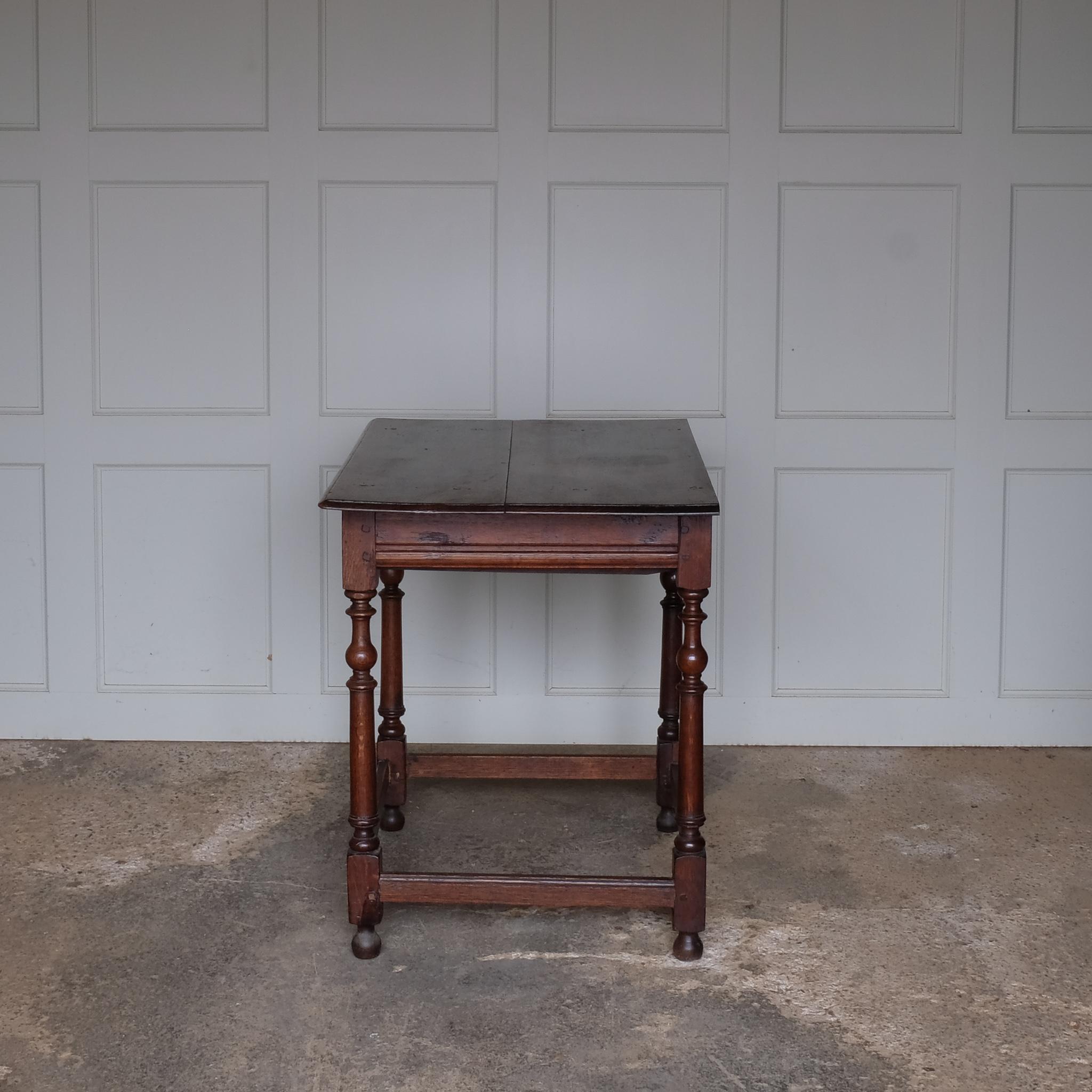 18th Century and Earlier 17th Century Oak Side Table For Sale