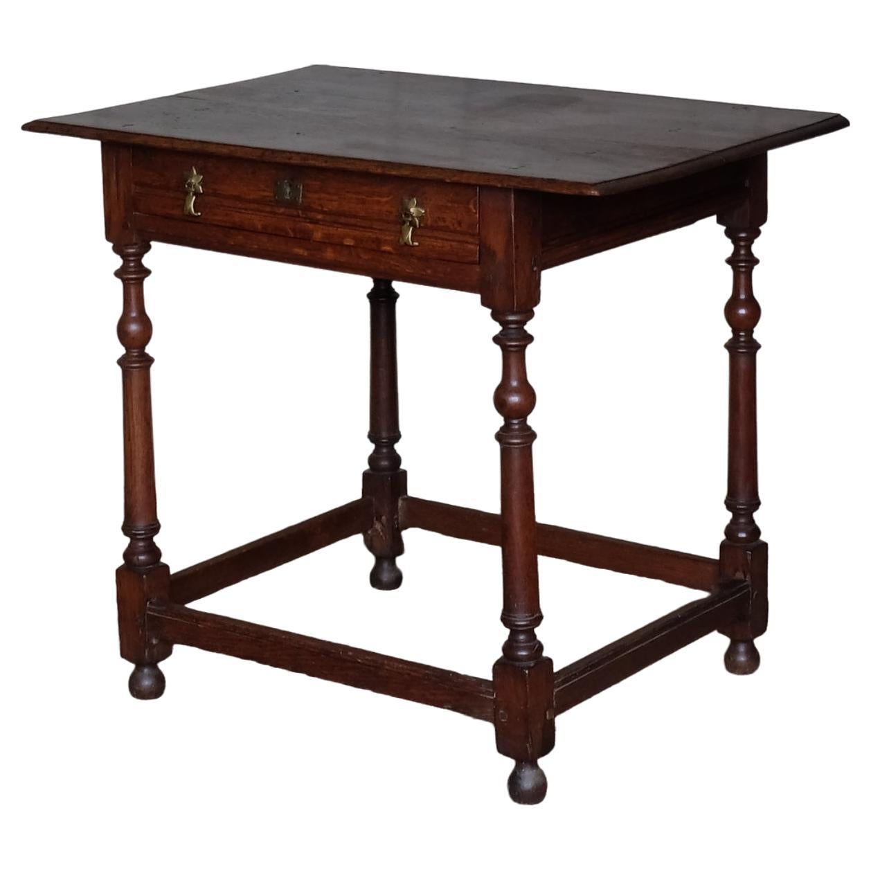 17th Century Oak Side Table For Sale
