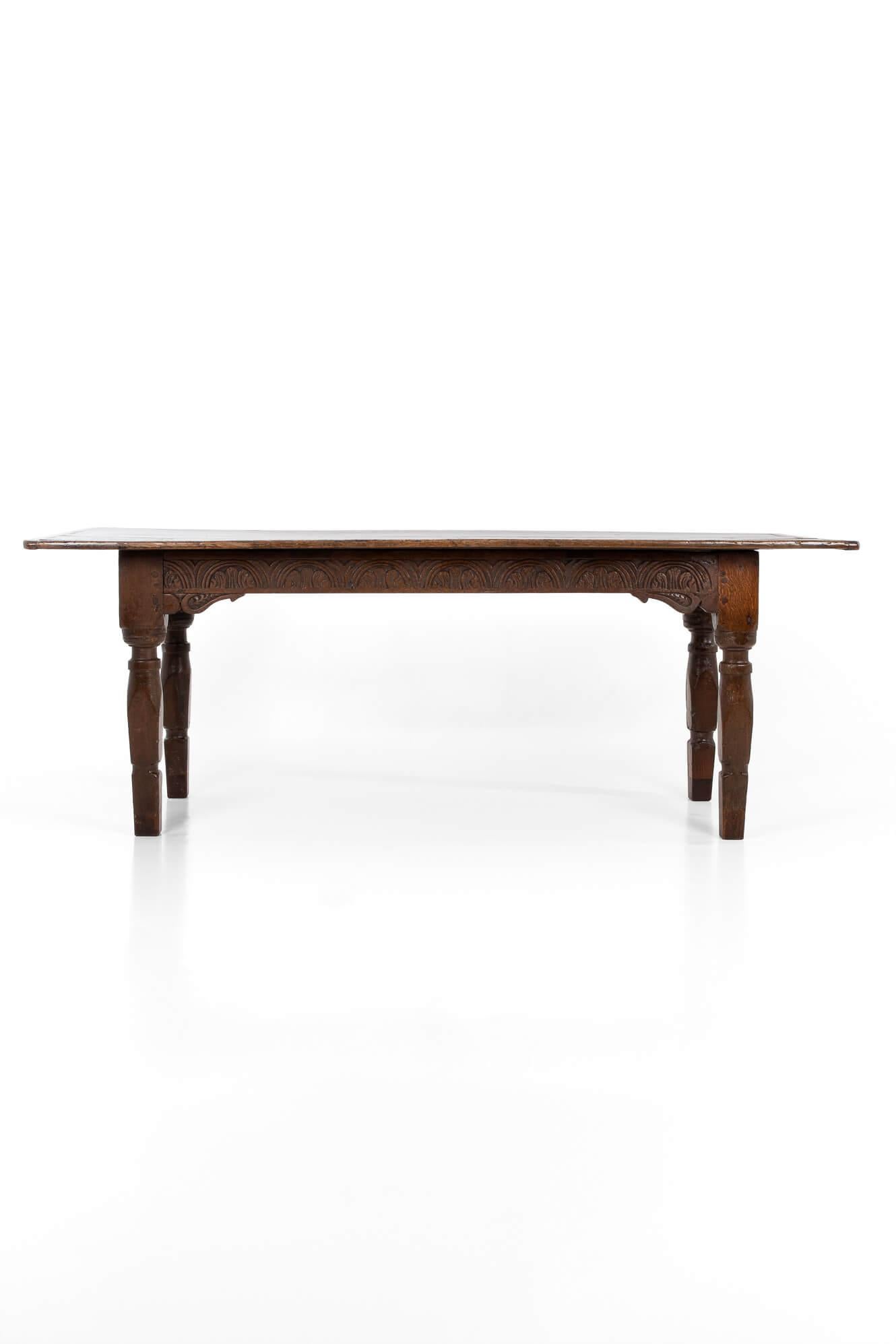 Rustic 17th Century Oak Table For Sale