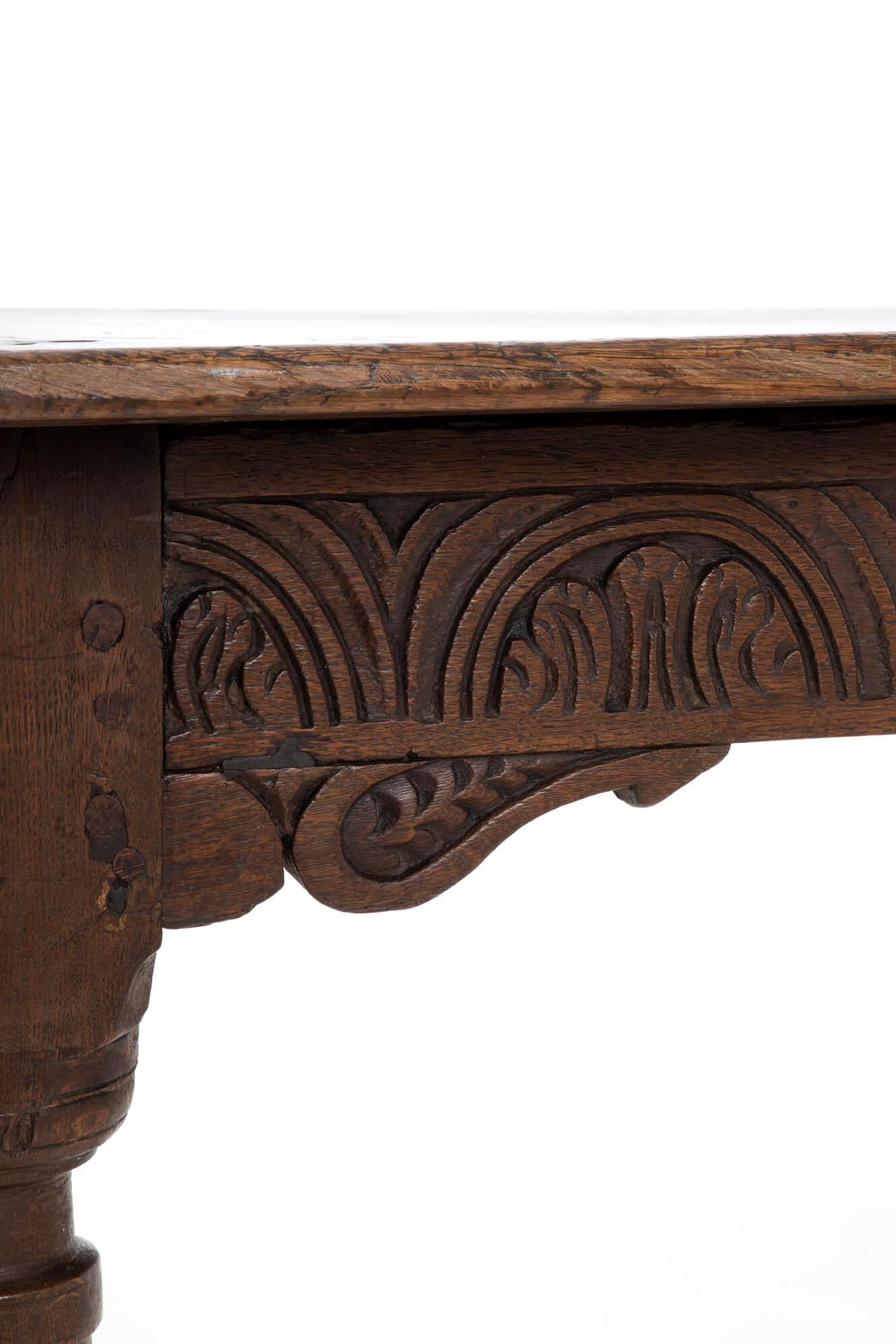 18th Century and Earlier 17th Century Oak Table For Sale