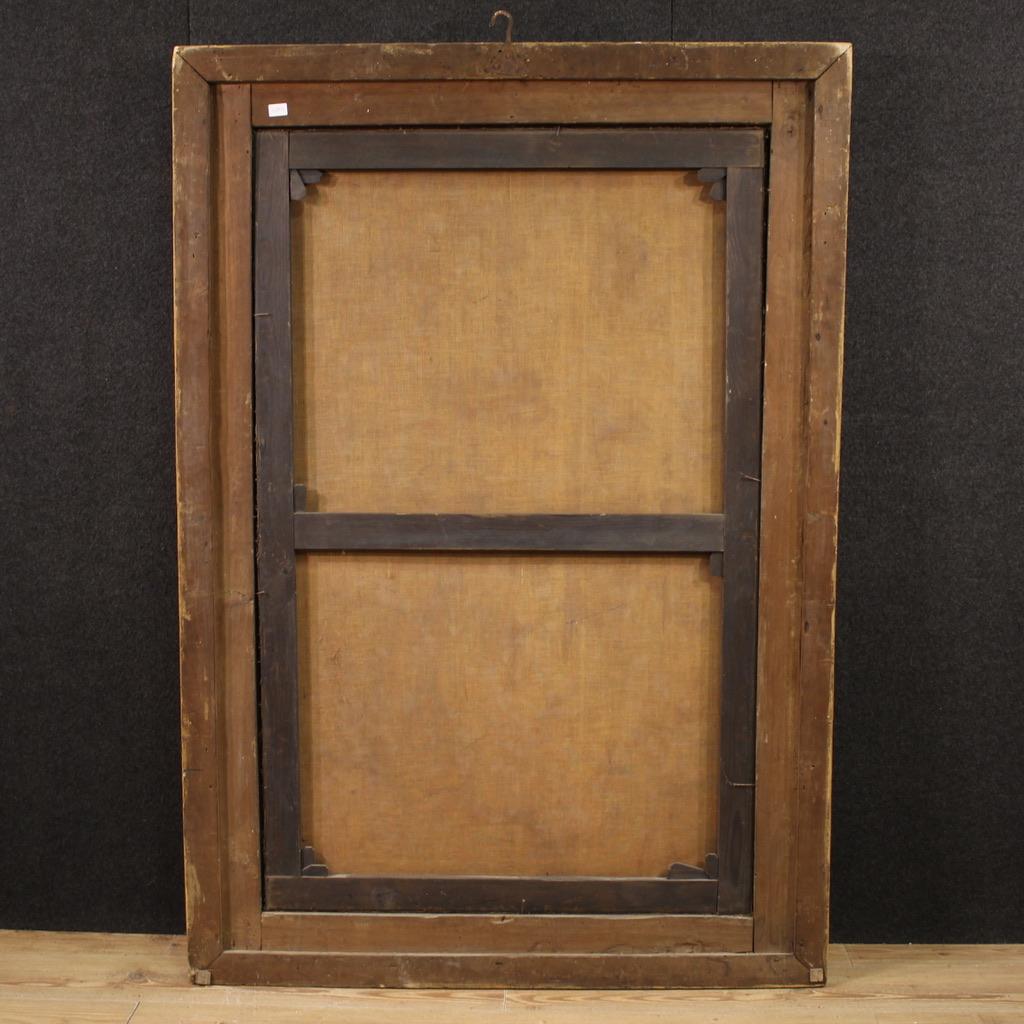 retable à l'huile sur toile du 17e siècle - Madone à l'enfant et aux chérubins en vente 3