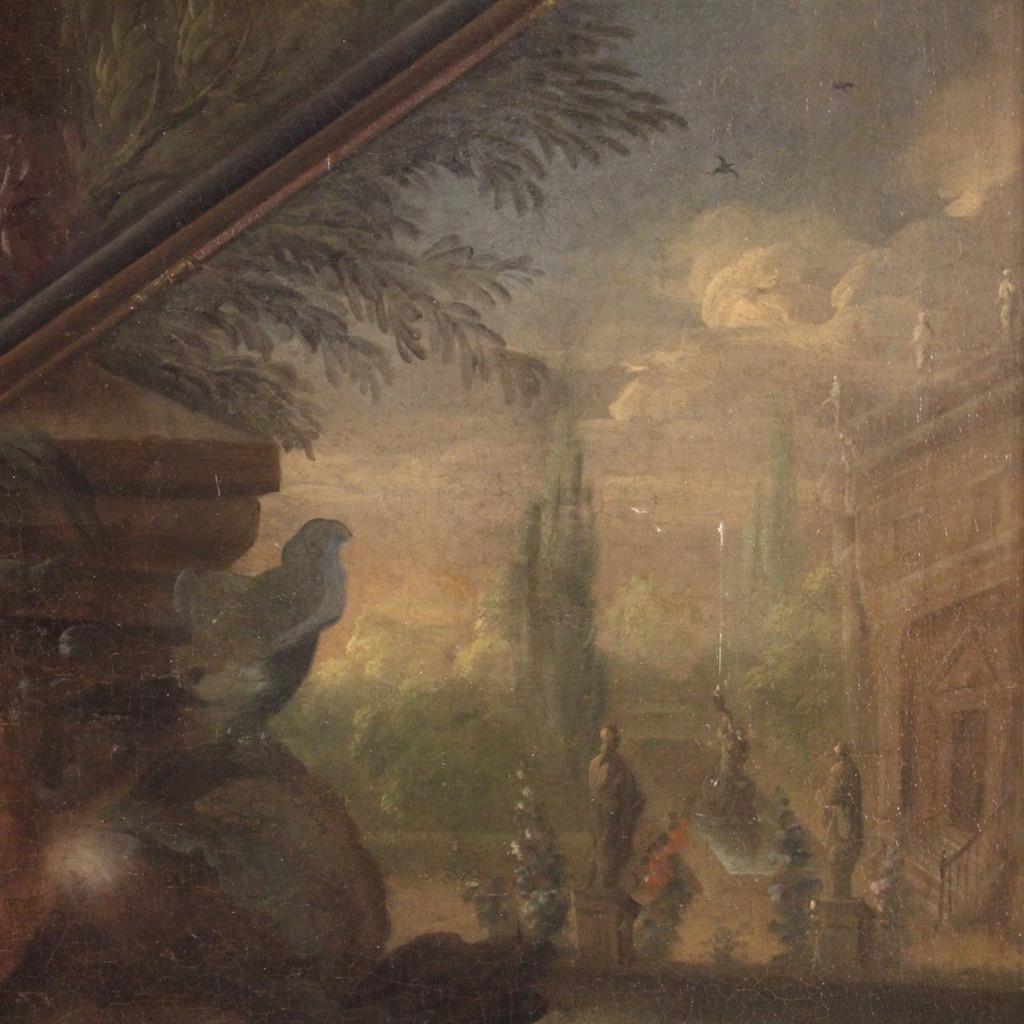 Antikes englisches Gemälde, Öl auf Leinwand, 17. Jahrhundert, Stillleben mit Spiel, 1680 7