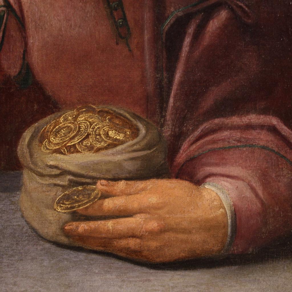 17th Century Oil on Canvas Antique Flemish Painting The Allegory of Love, 1610 in vendita 6