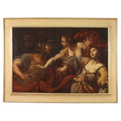 17th Century Oil on Canvas Antique Italian Mythological Painting, 1650